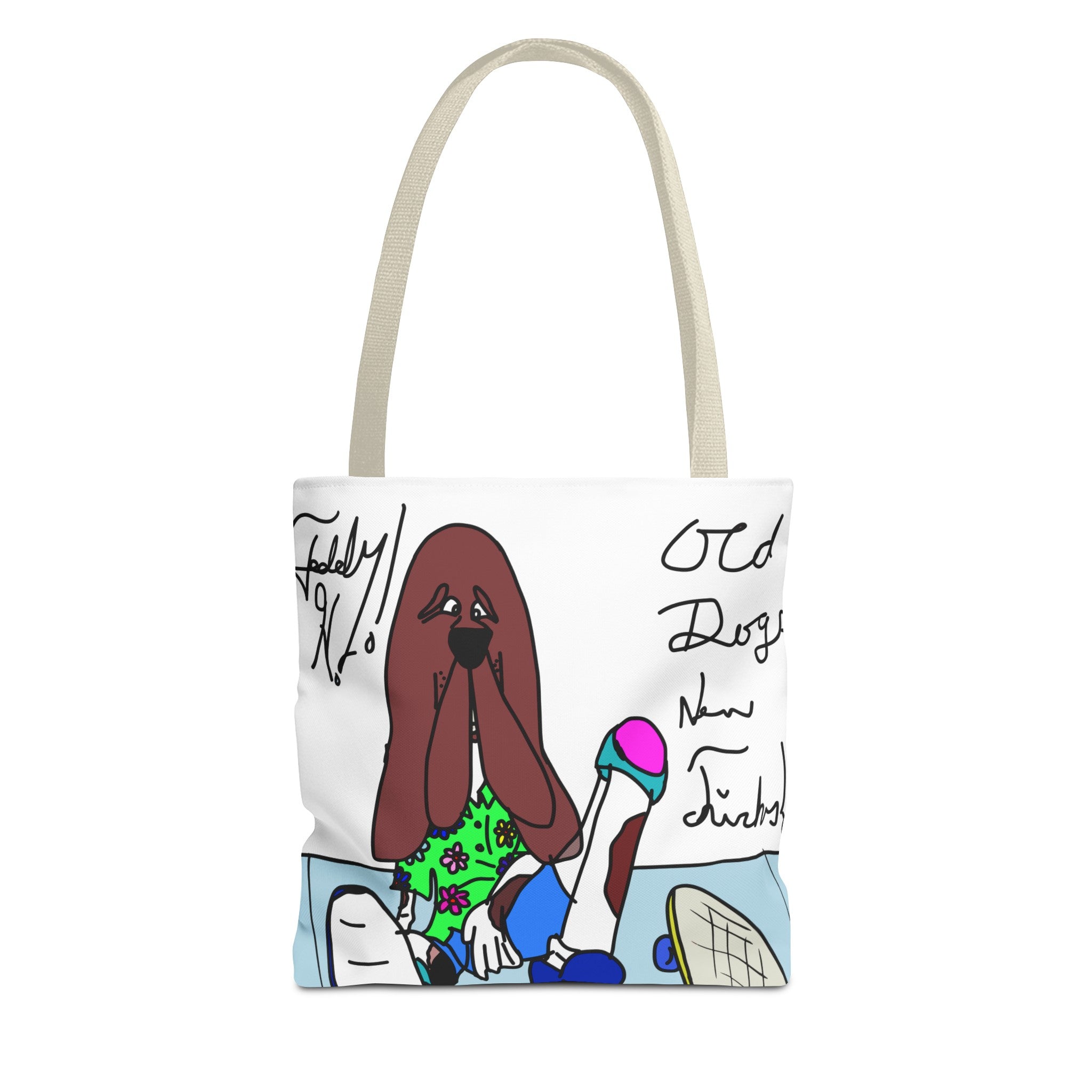 Old Dogs New Tricks - Teddy H Tote Bag (AOP)