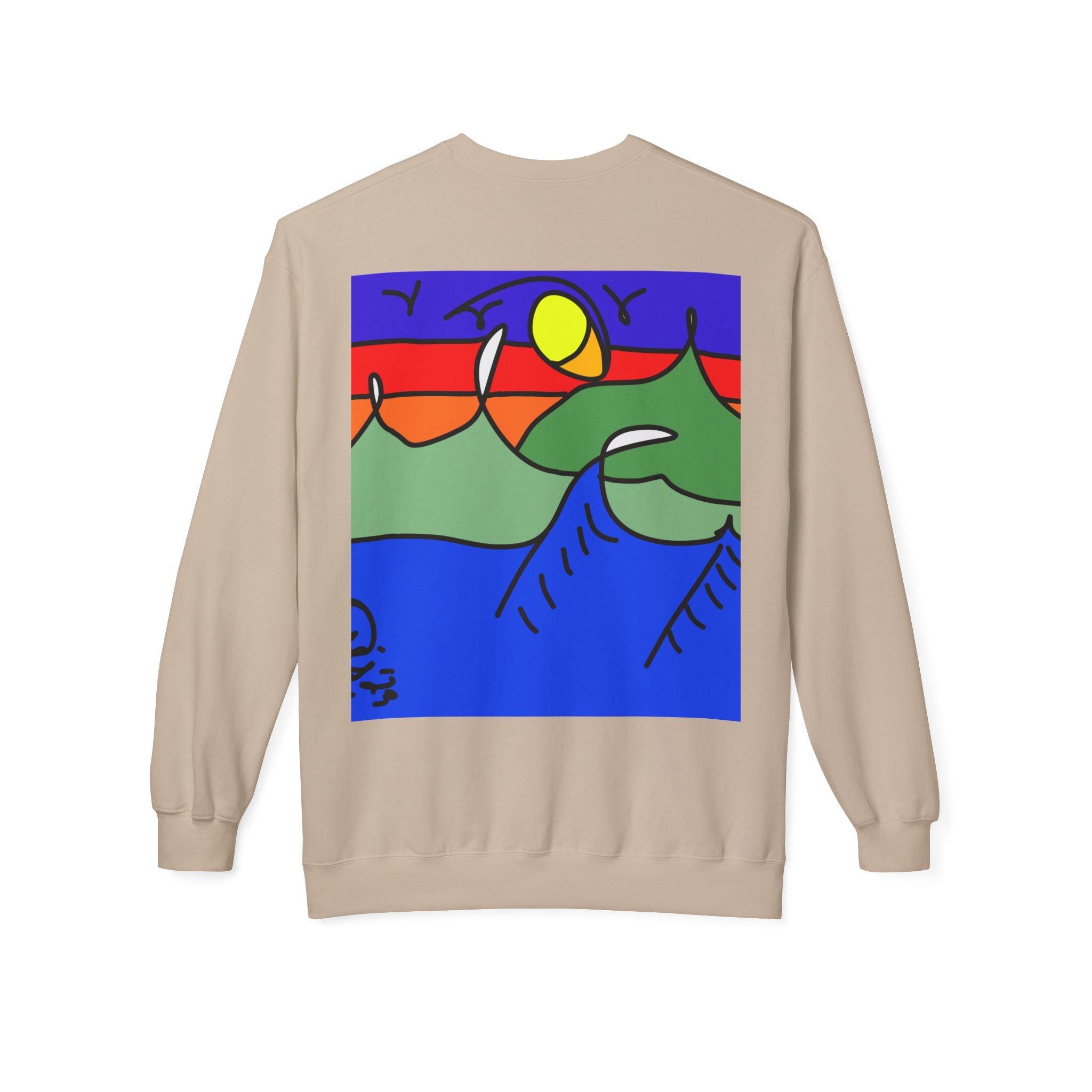 Snowy Peaks - Unisex Midweight Softstyle Fleece Crewneck Sweatshirt