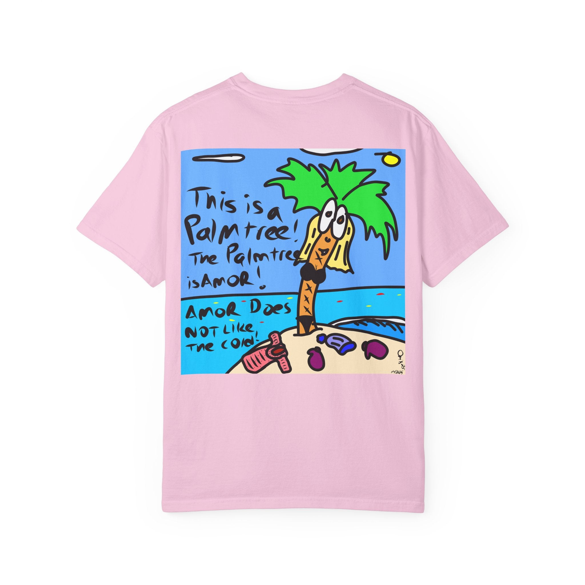 Amor the Palm Tree - Unisex Garment-Dyed T-shirt