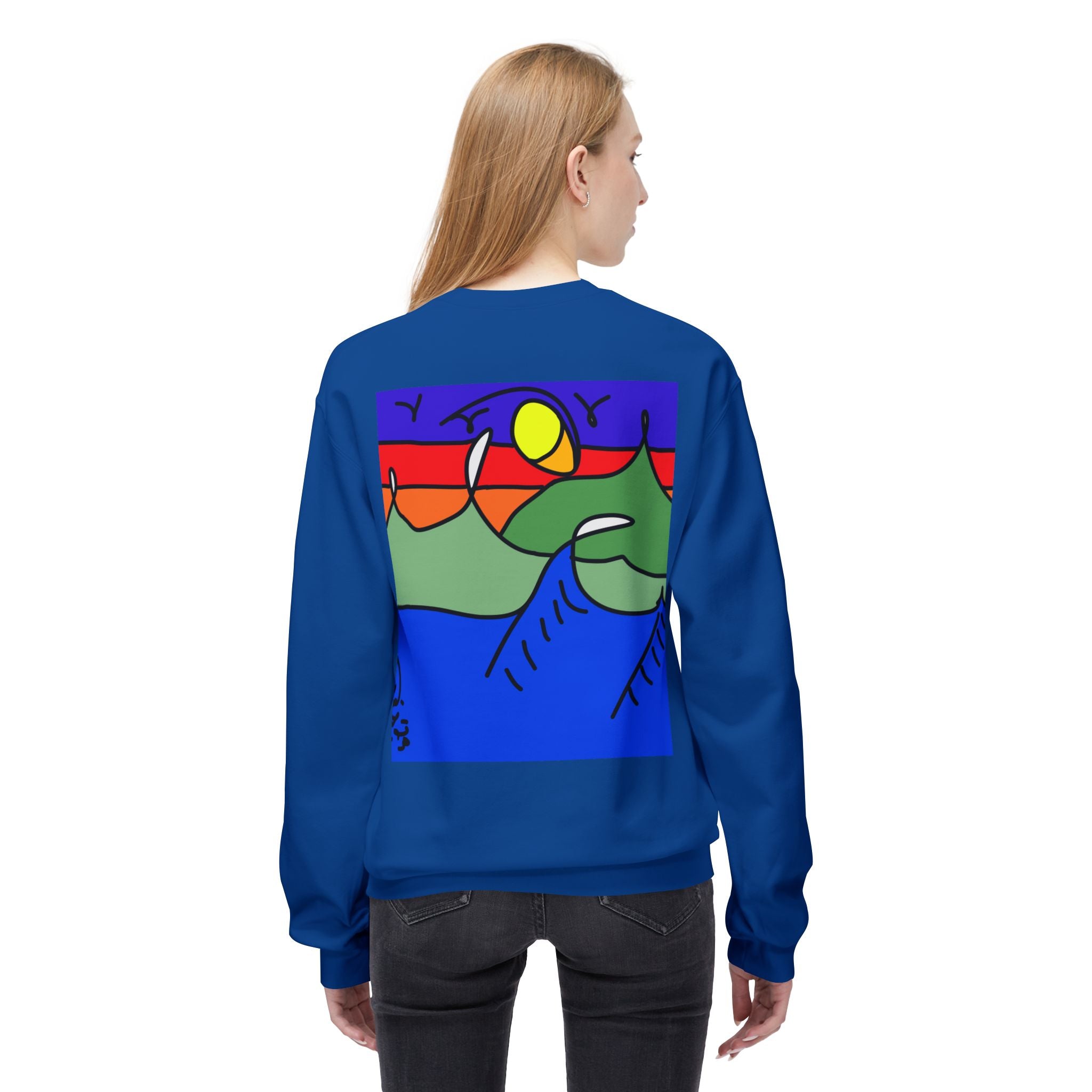 Snowy Peaks - Unisex Midweight Softstyle Fleece Crewneck Sweatshirt