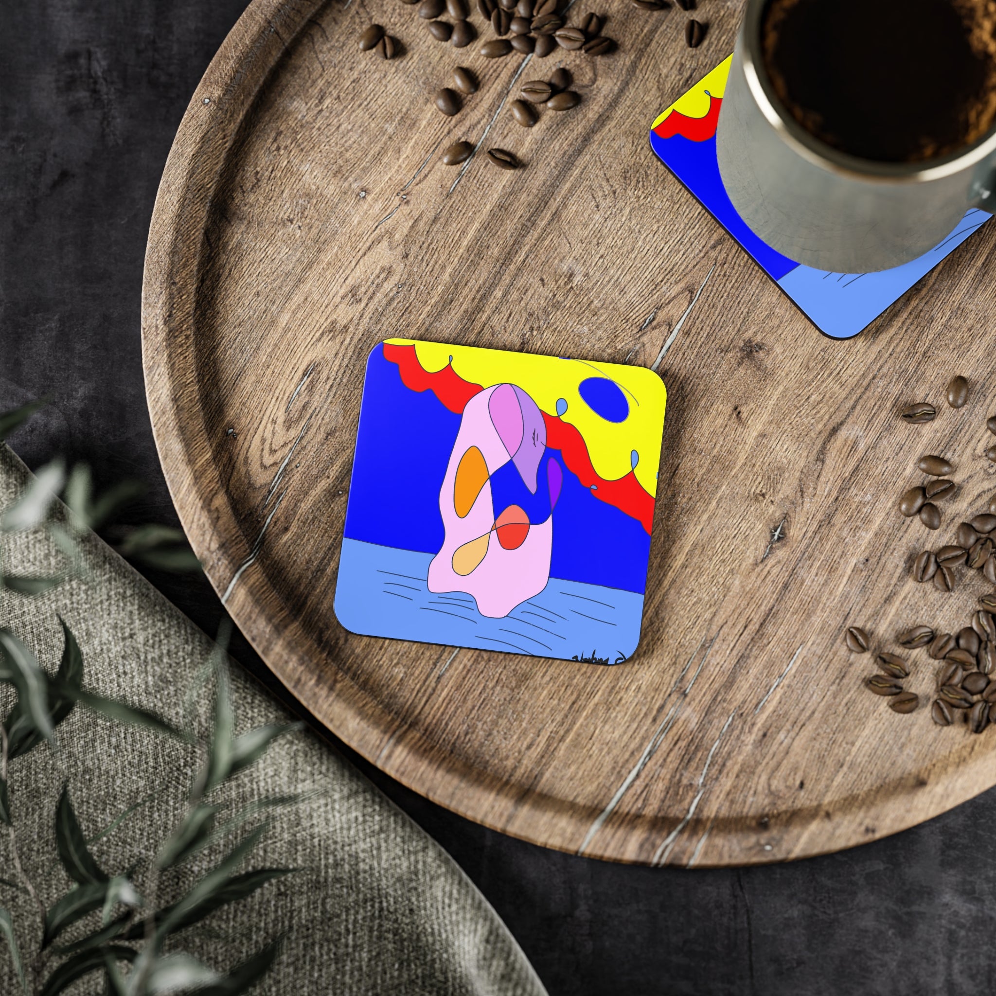 Pink Swan Coasters