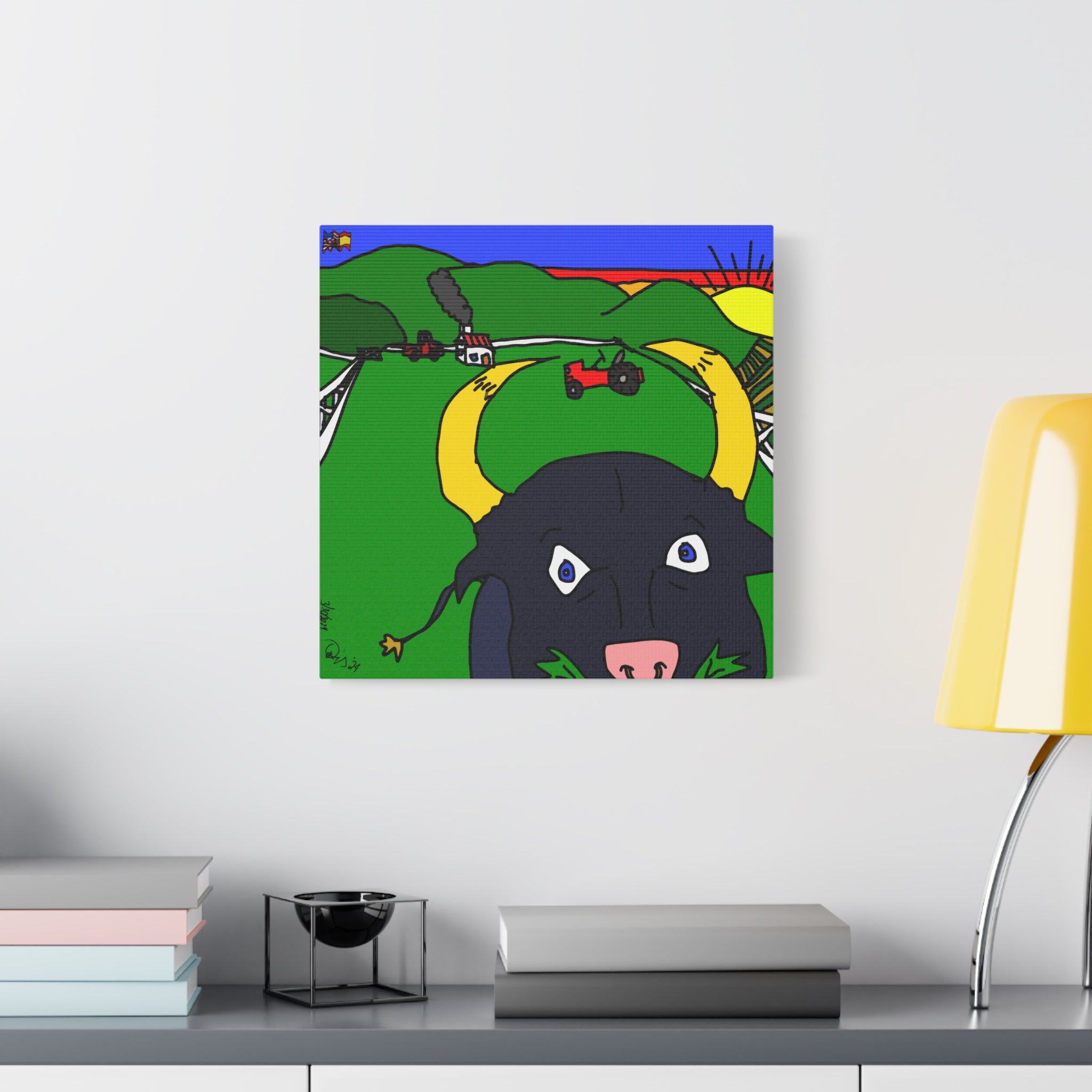 Hello Toro - Matte Canvas, Stretched, 1.25"