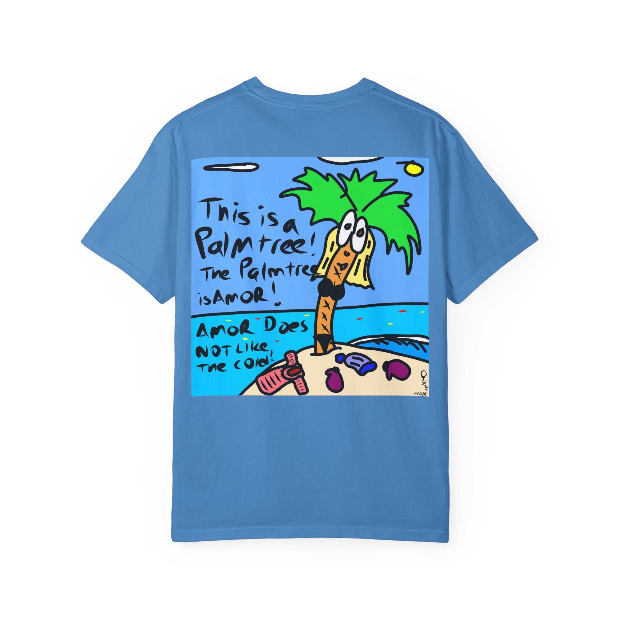 Amor the Palm Tree - Unisex Garment-Dyed T-shirt