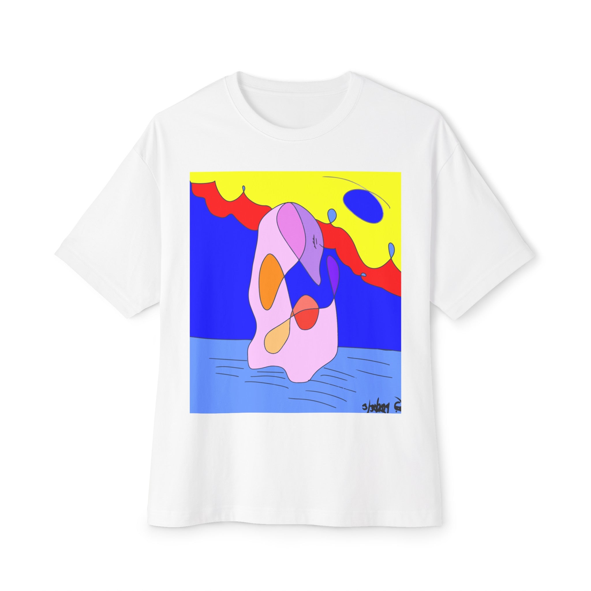 Pink Swan Unisex Oversized Boxy Tee