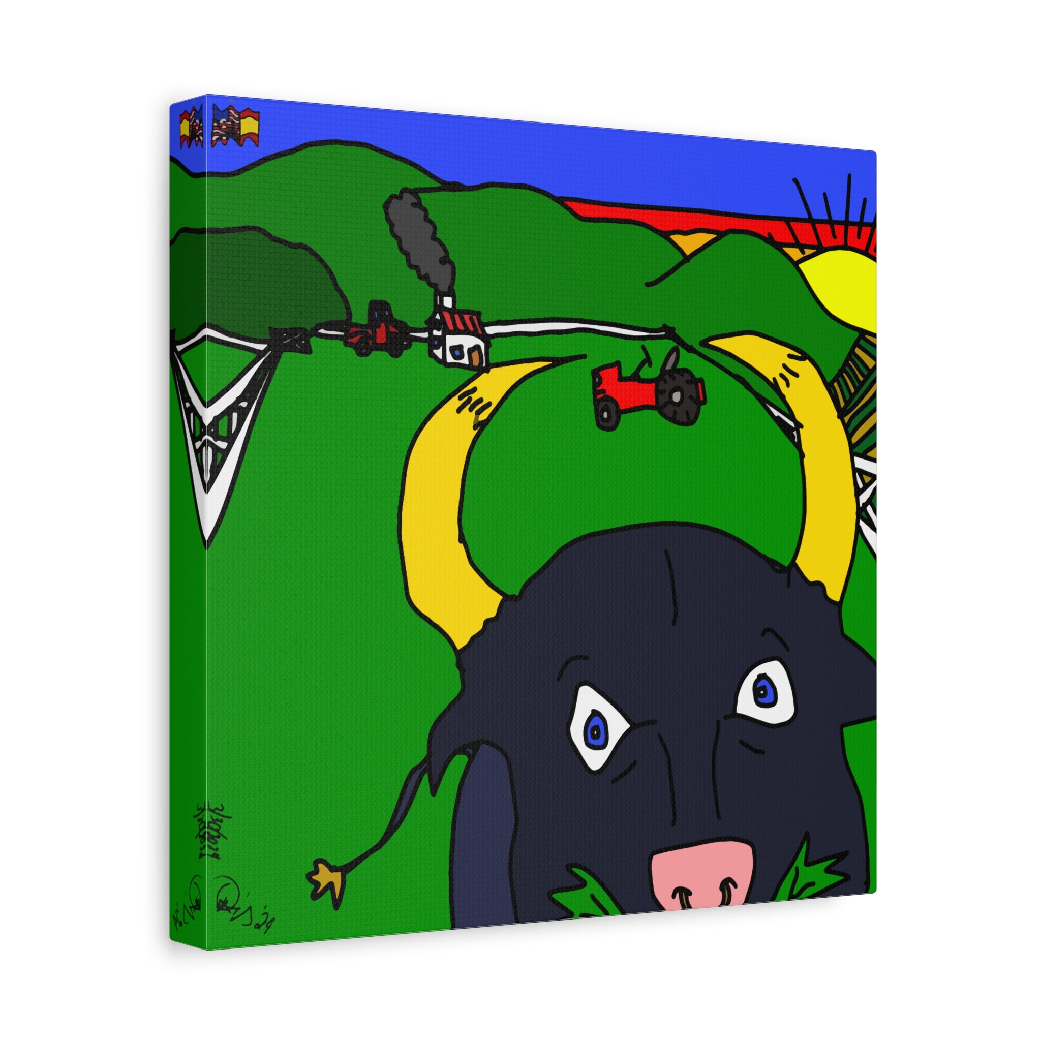 Hello Toro - Matte Canvas, Stretched, 1.25"