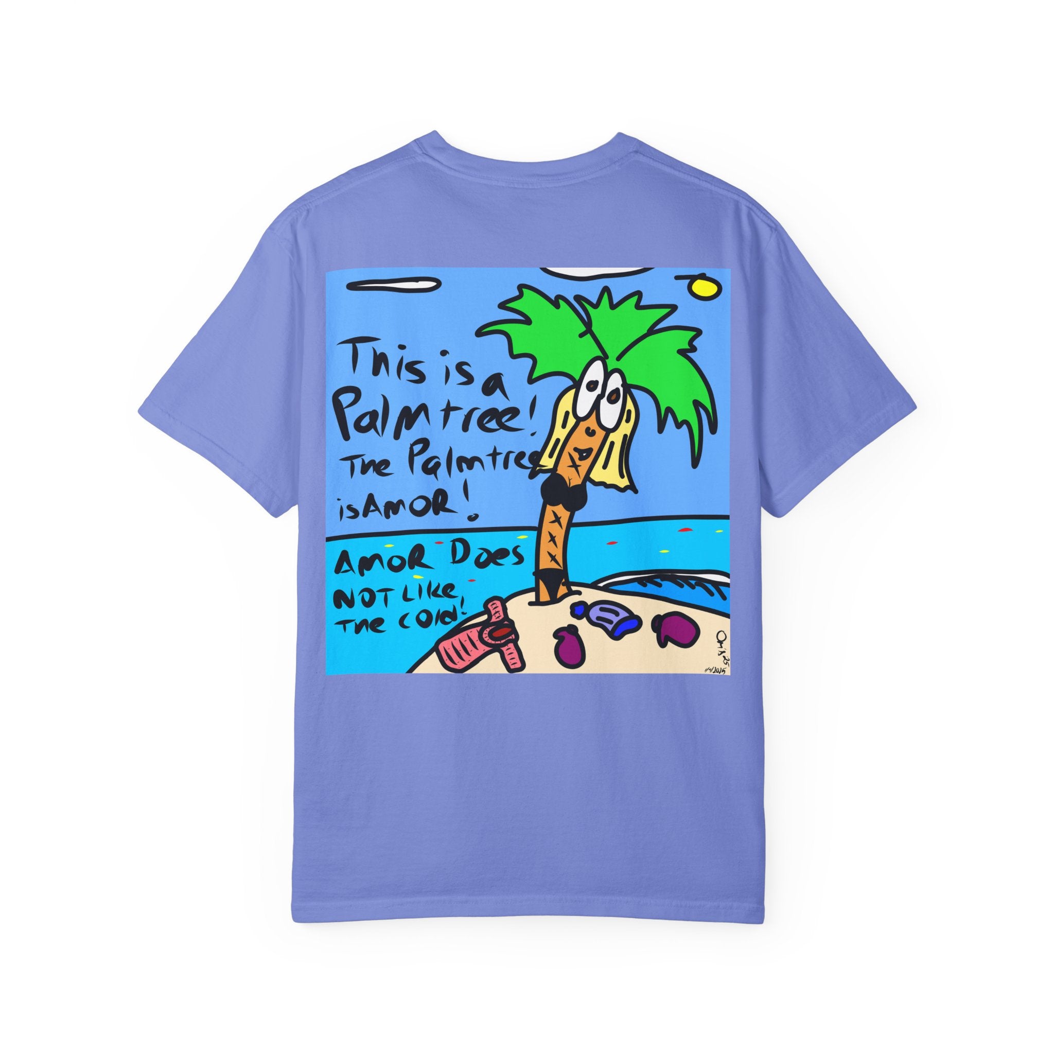 Amor the Palm Tree - Unisex Garment-Dyed T-shirt