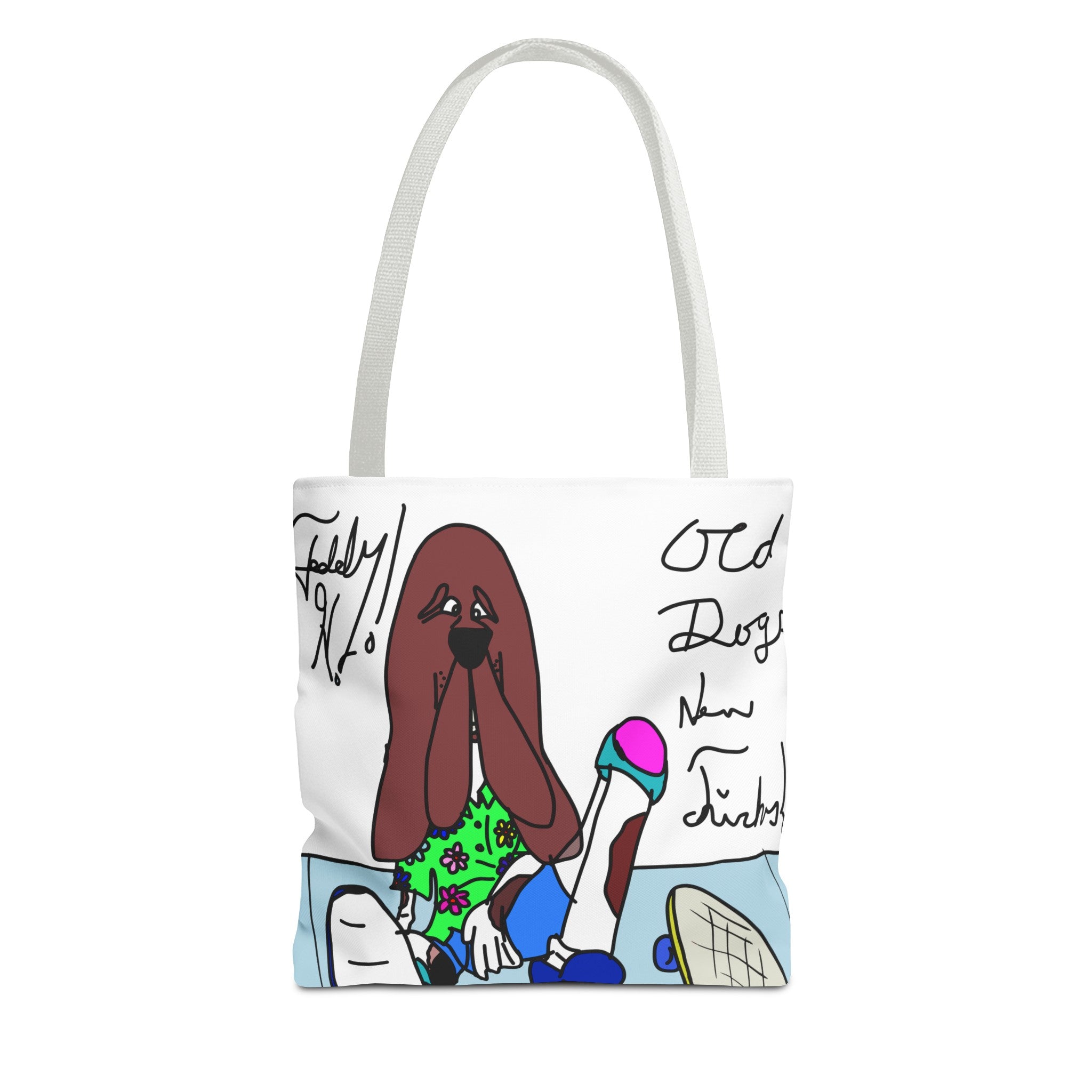 Old Dogs New Tricks - Teddy H Tote Bag (AOP)
