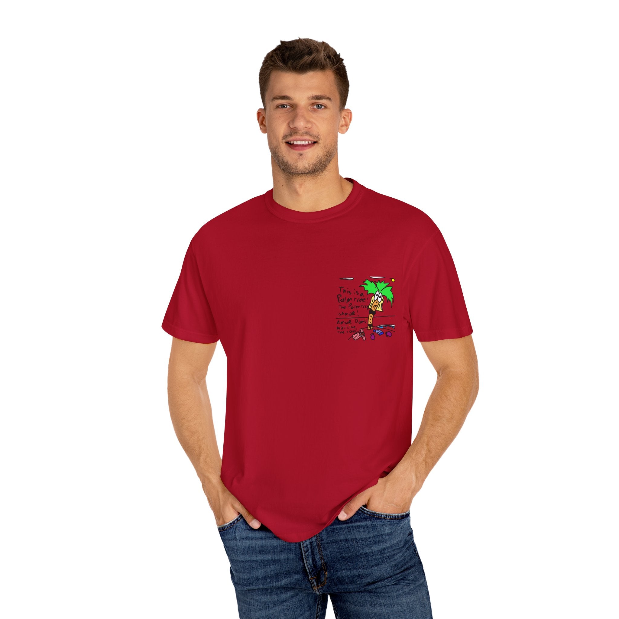 Amor the Palm Tree - Unisex Garment-Dyed T-shirt