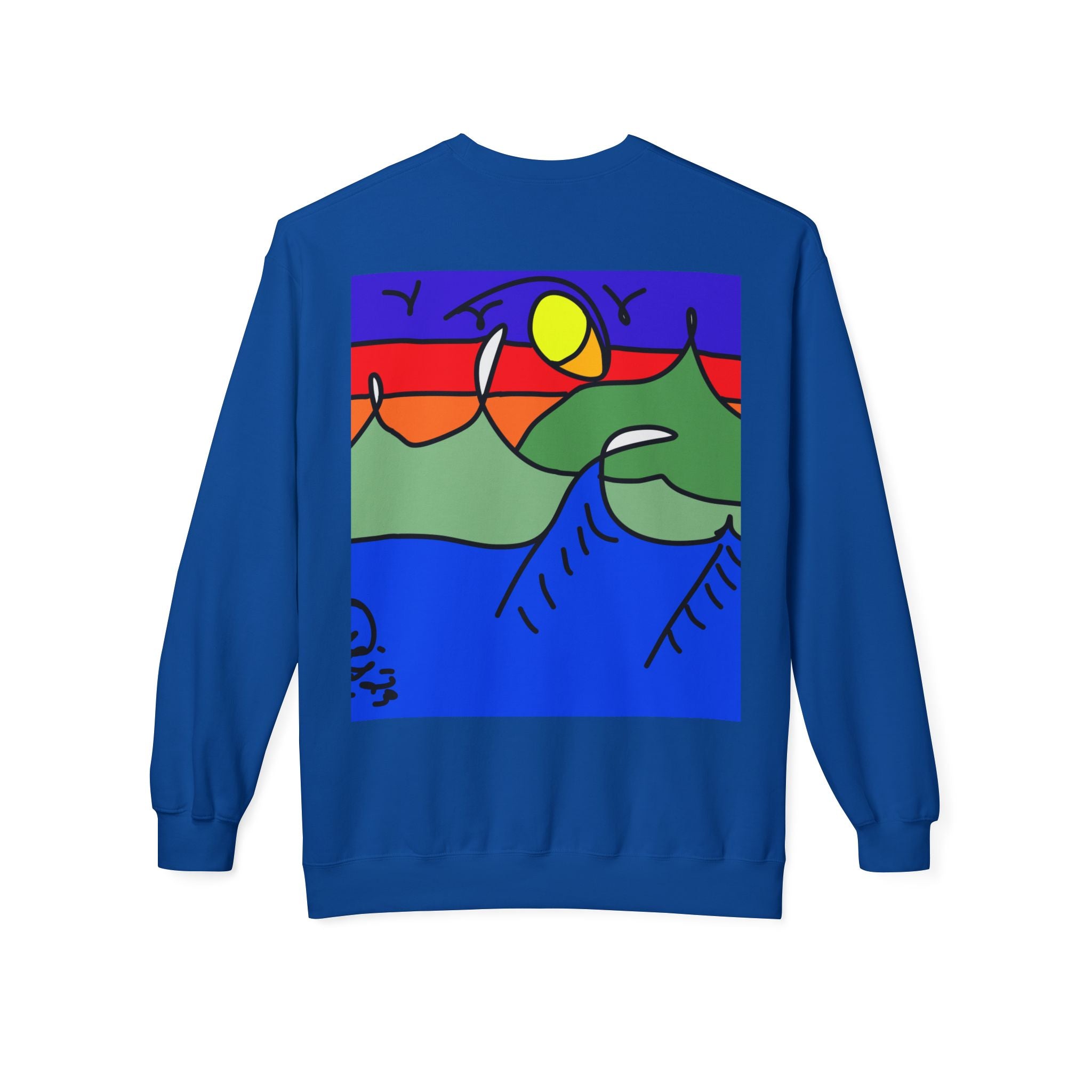 Snowy Peaks - Unisex Midweight Softstyle Fleece Crewneck Sweatshirt