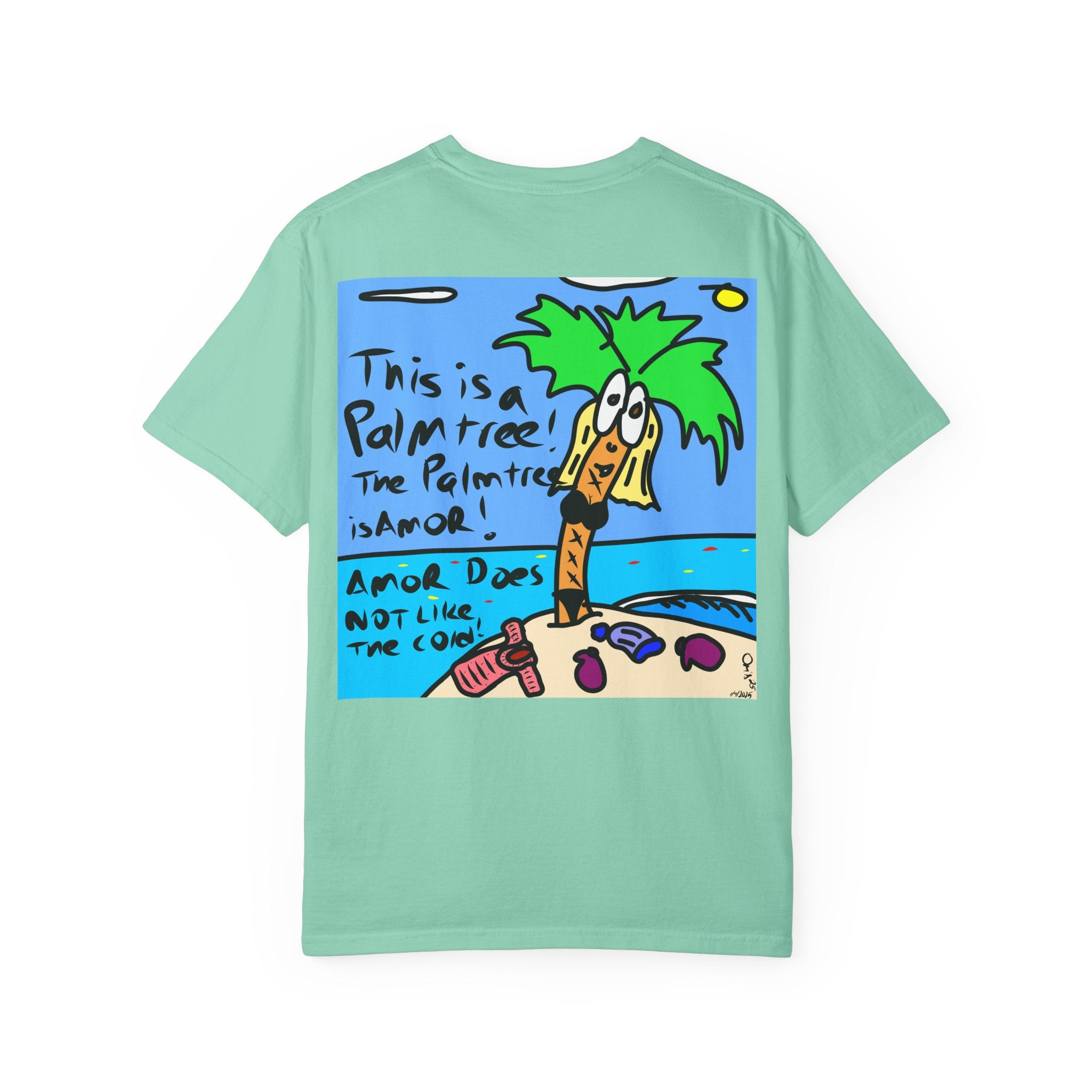Amor the Palm Tree - Unisex Garment-Dyed T-shirt