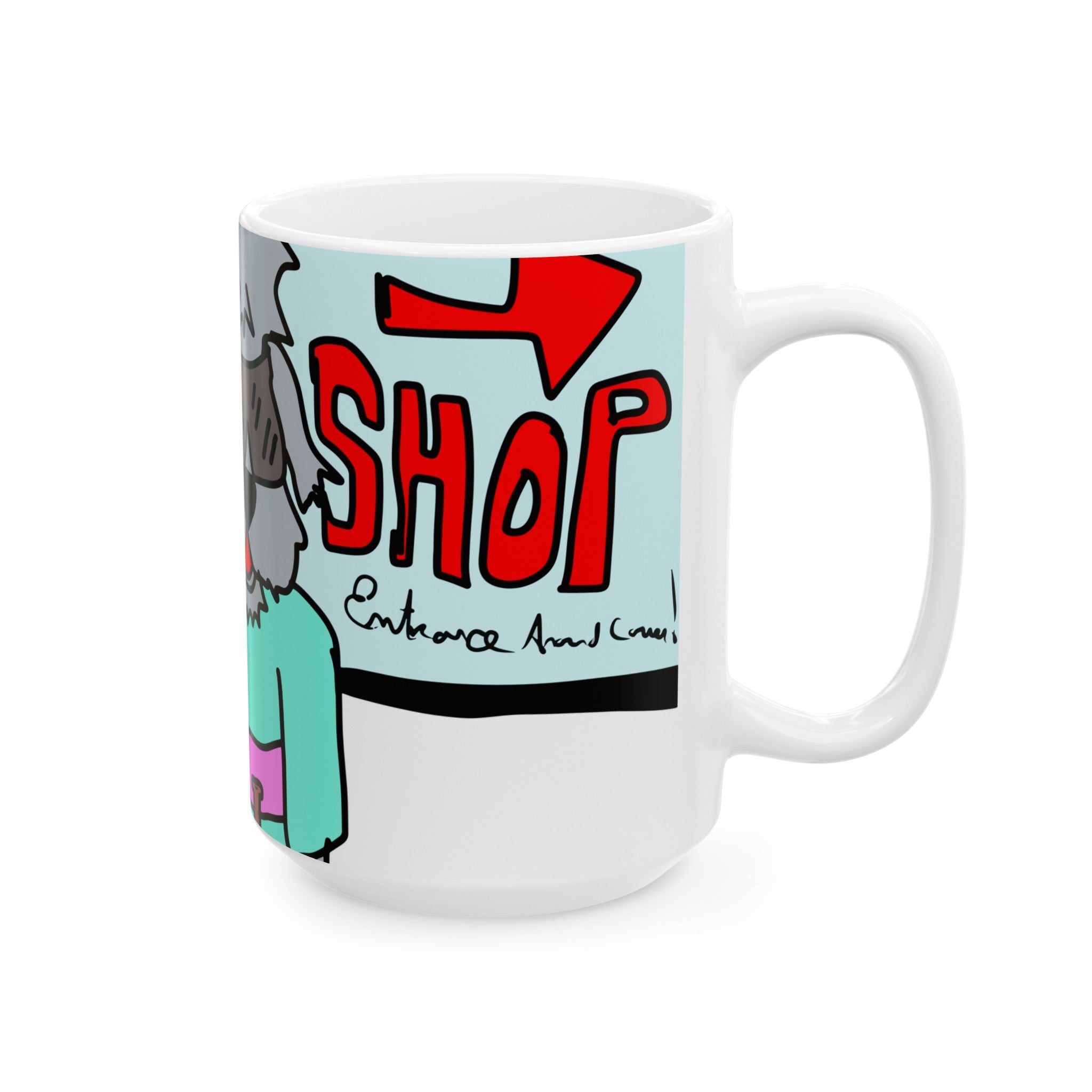 Old Dogs New Tricks - Rufus Ceramic Mug, (11oz, 15oz)