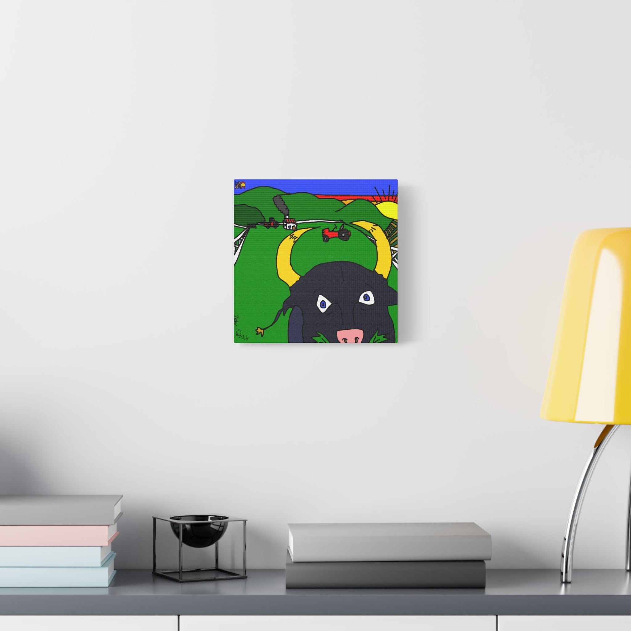 Hello Toro - Matte Canvas, Stretched, 1.25"