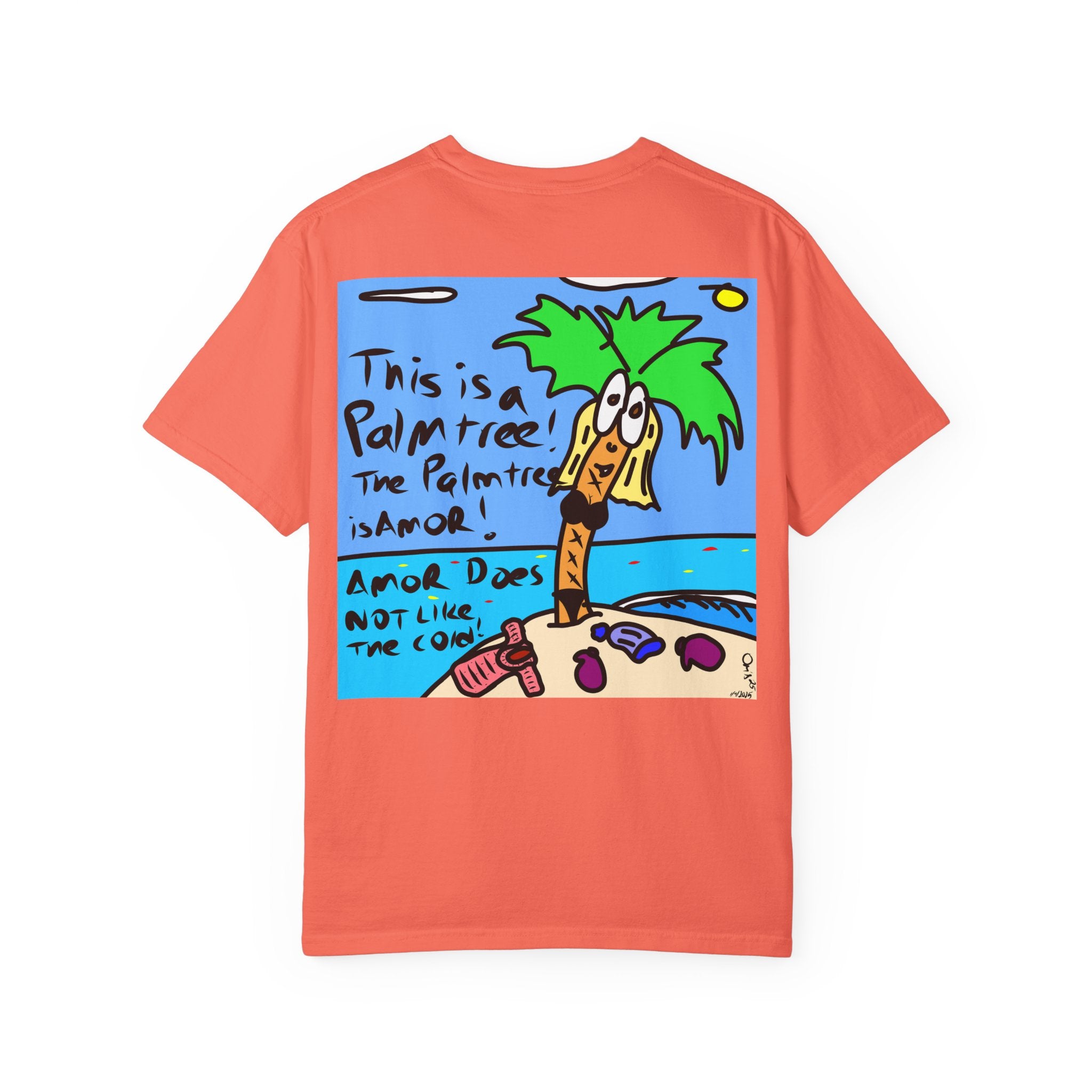 Amor the Palm Tree - Unisex Garment-Dyed T-shirt