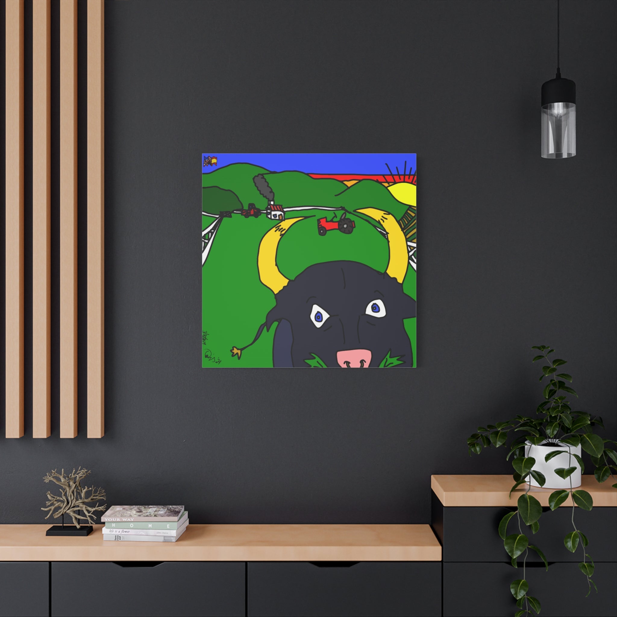 Hello Toro - Matte Canvas, Stretched, 1.25"