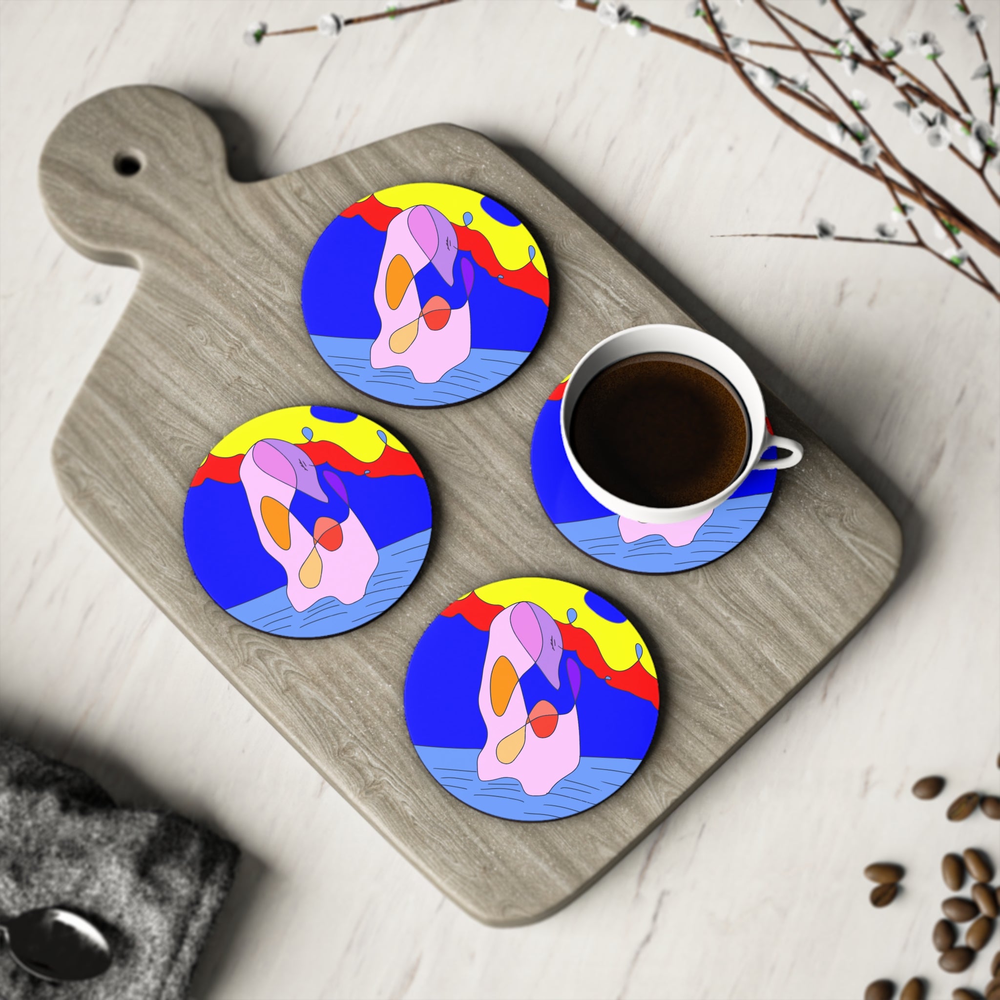 Pink Swan Coasters