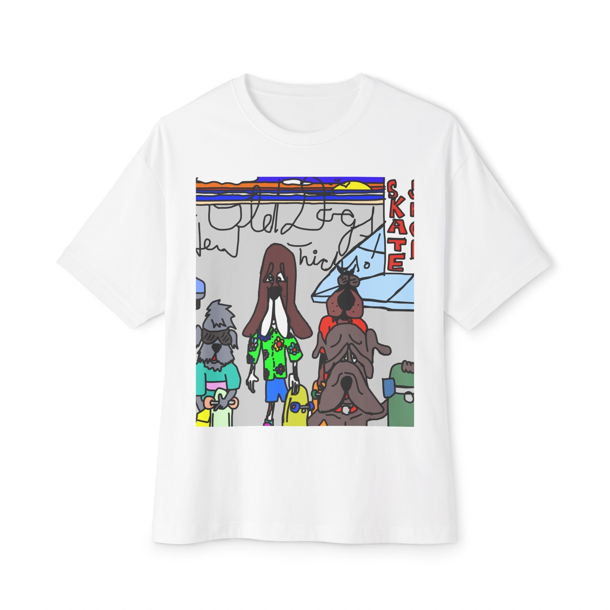 Old Dogs New Tricks Unisex Oversized Boxy Tee