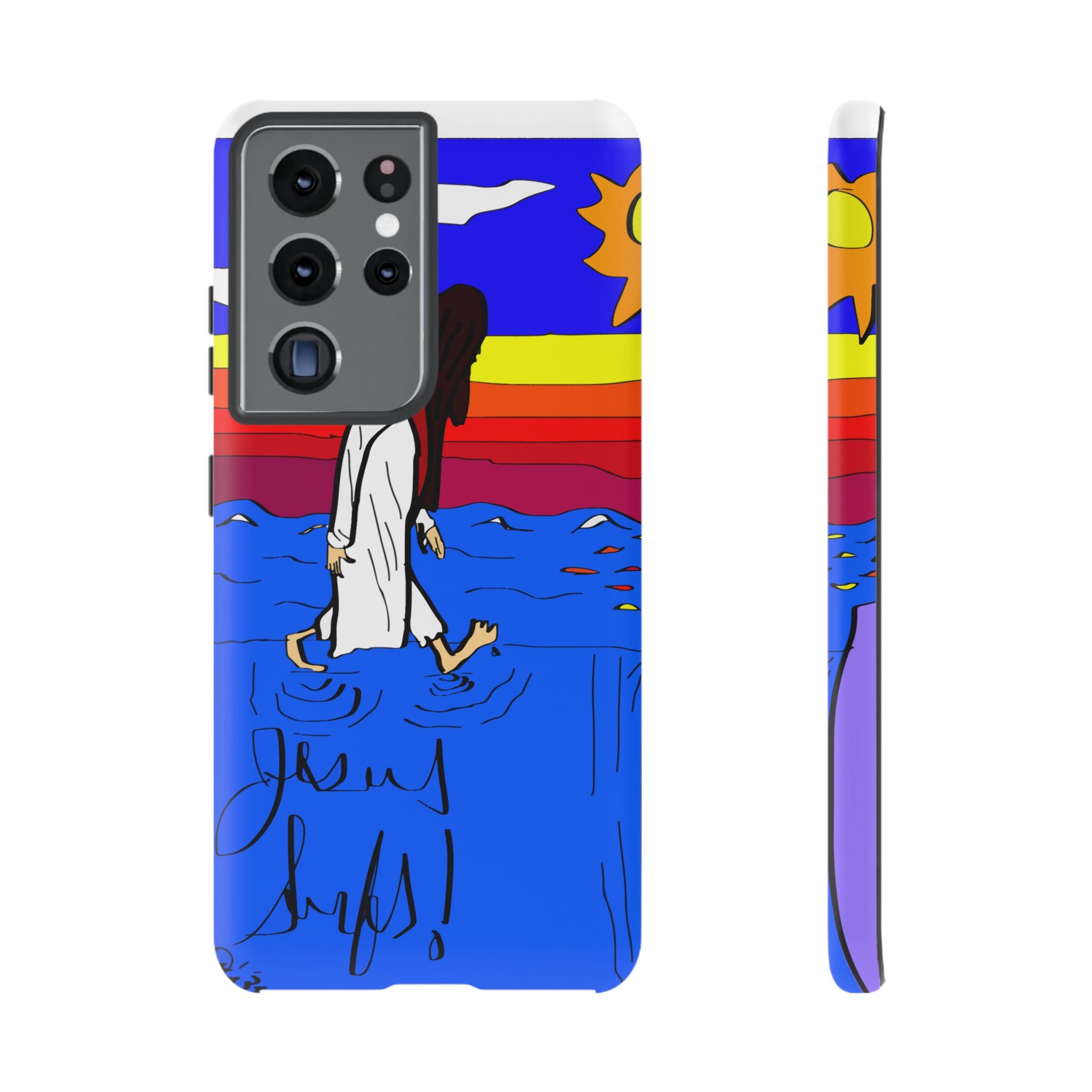 Jesus Surfs “Walks On Water” Tough Cases