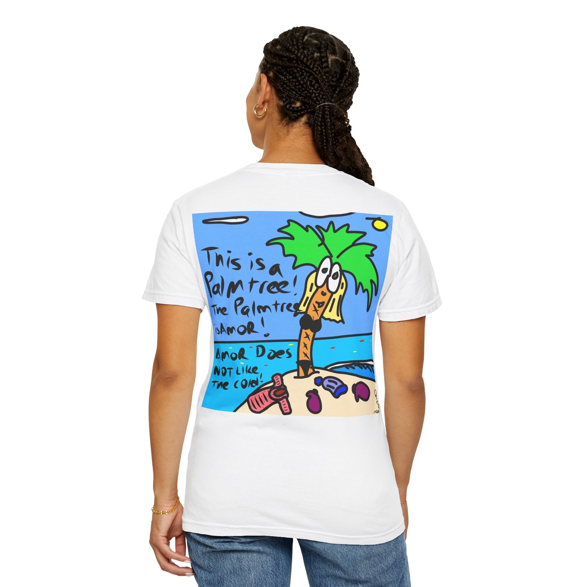 Amor the Palm Tree - Unisex Garment-Dyed T-shirt