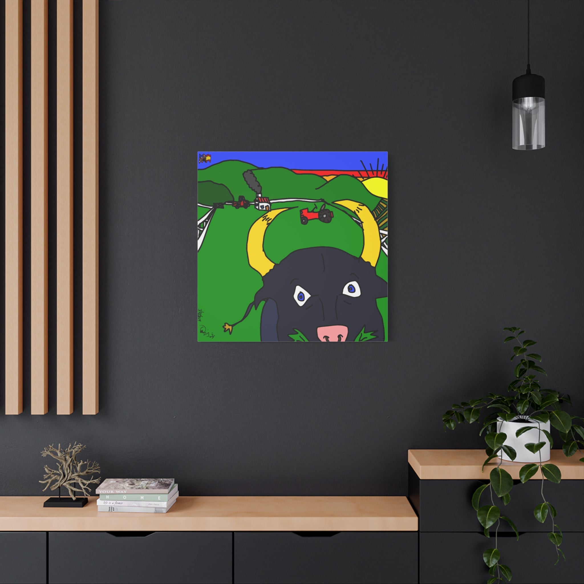 Hello Toro - Matte Canvas, Stretched, 1.25"