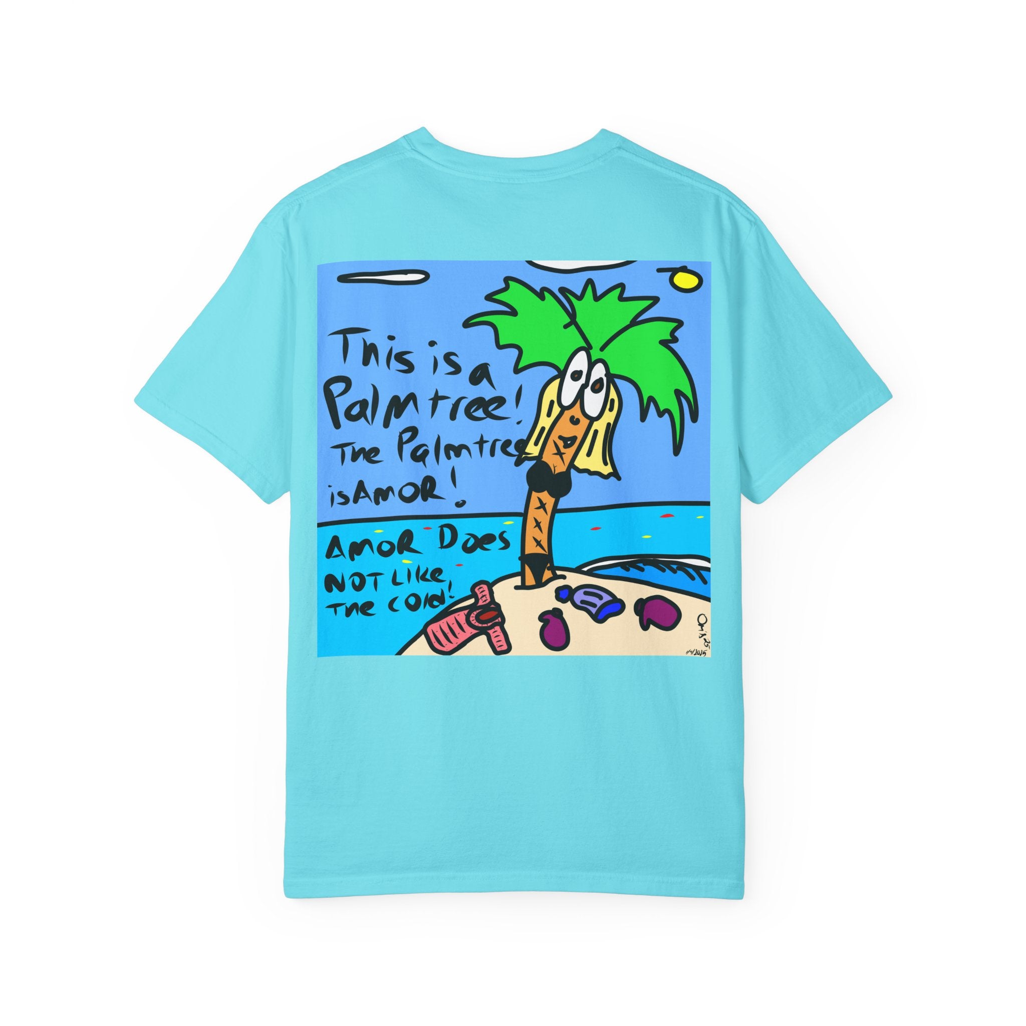 Amor the Palm Tree - Unisex Garment-Dyed T-shirt