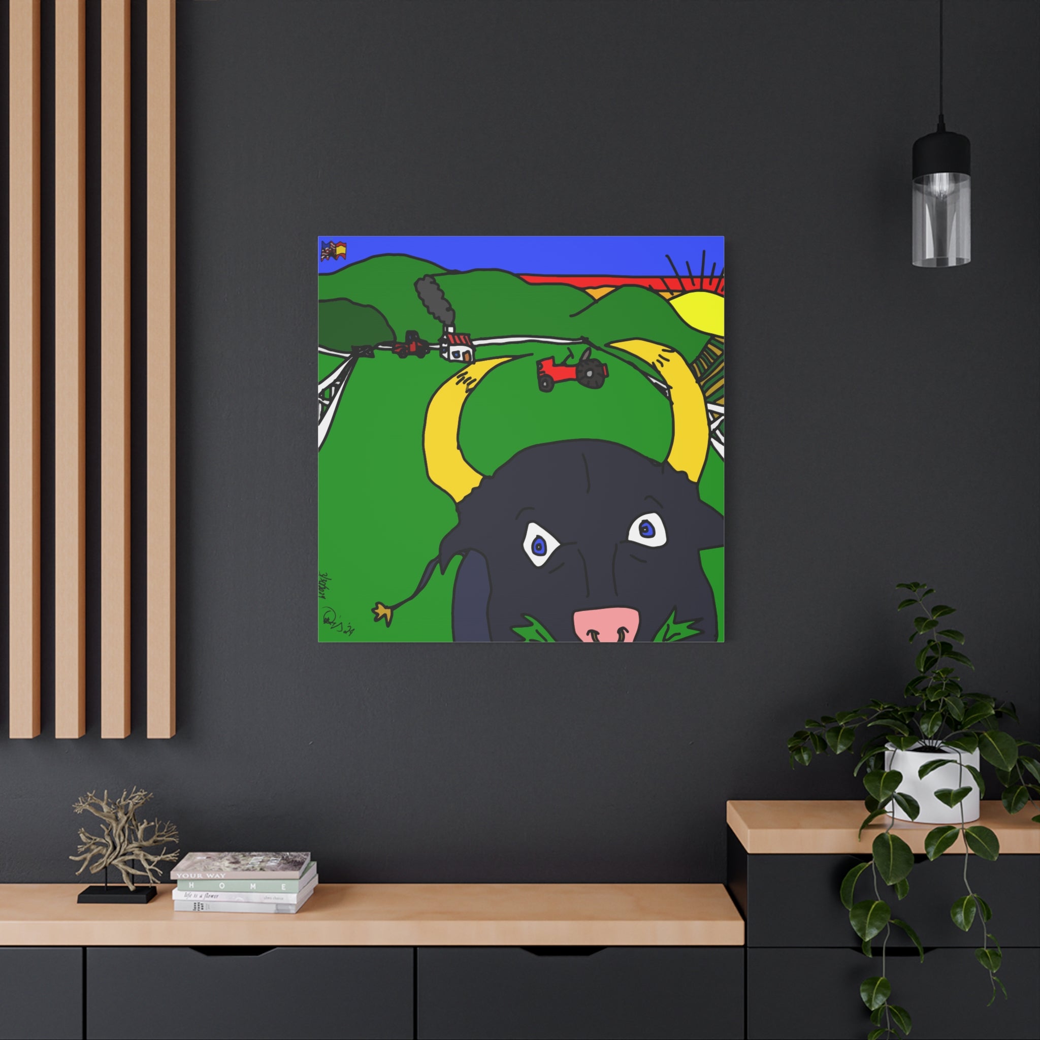 Hello Toro - Matte Canvas, Stretched, 1.25"