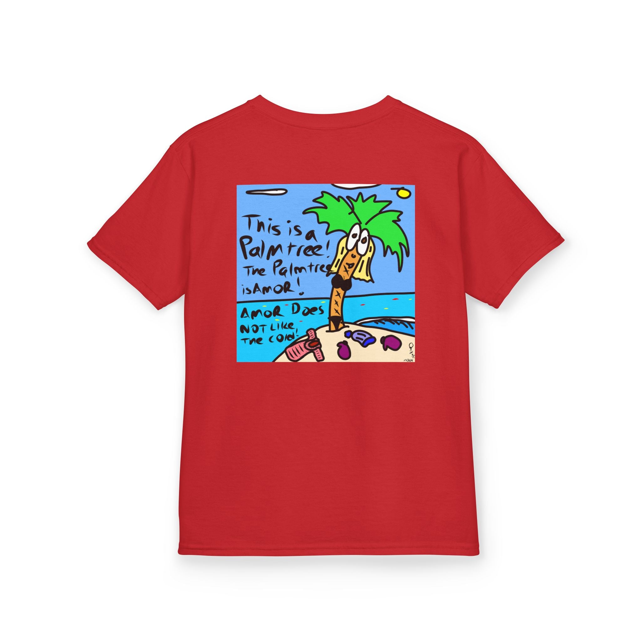 Amor the Palm Tree - Kids Unisex Garment-Dyed T-shirt