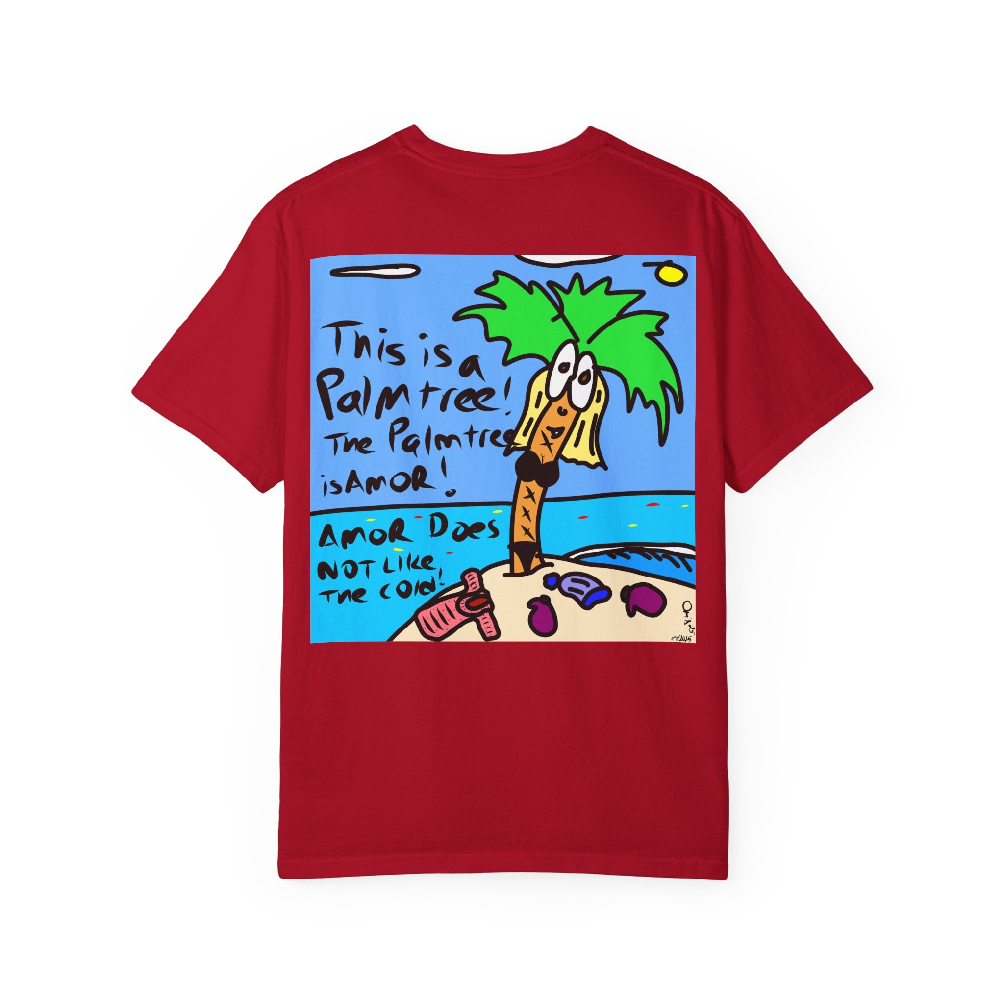 Amor the Palm Tree - Unisex Garment-Dyed T-shirt