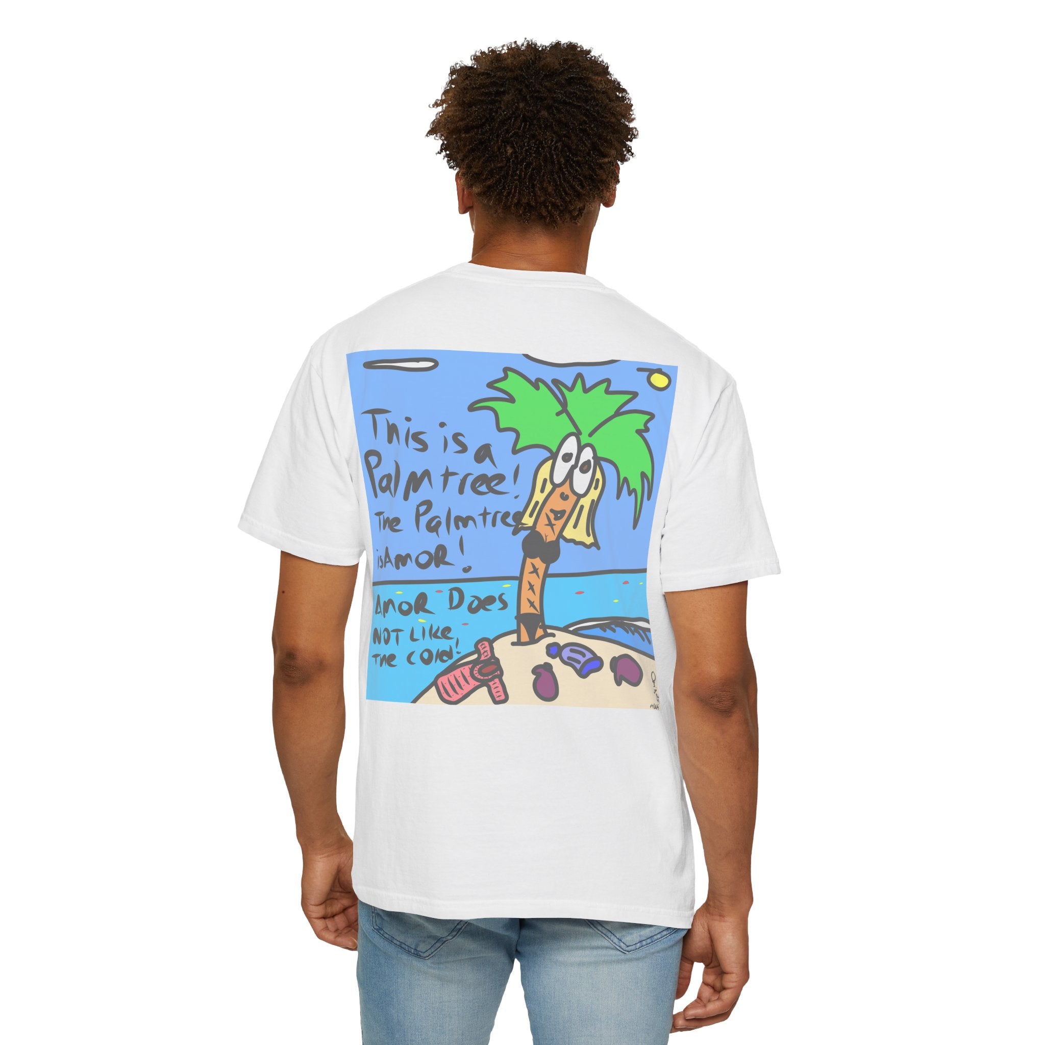 Amor the Palm Tree - Unisex Garment-Dyed T-shirt