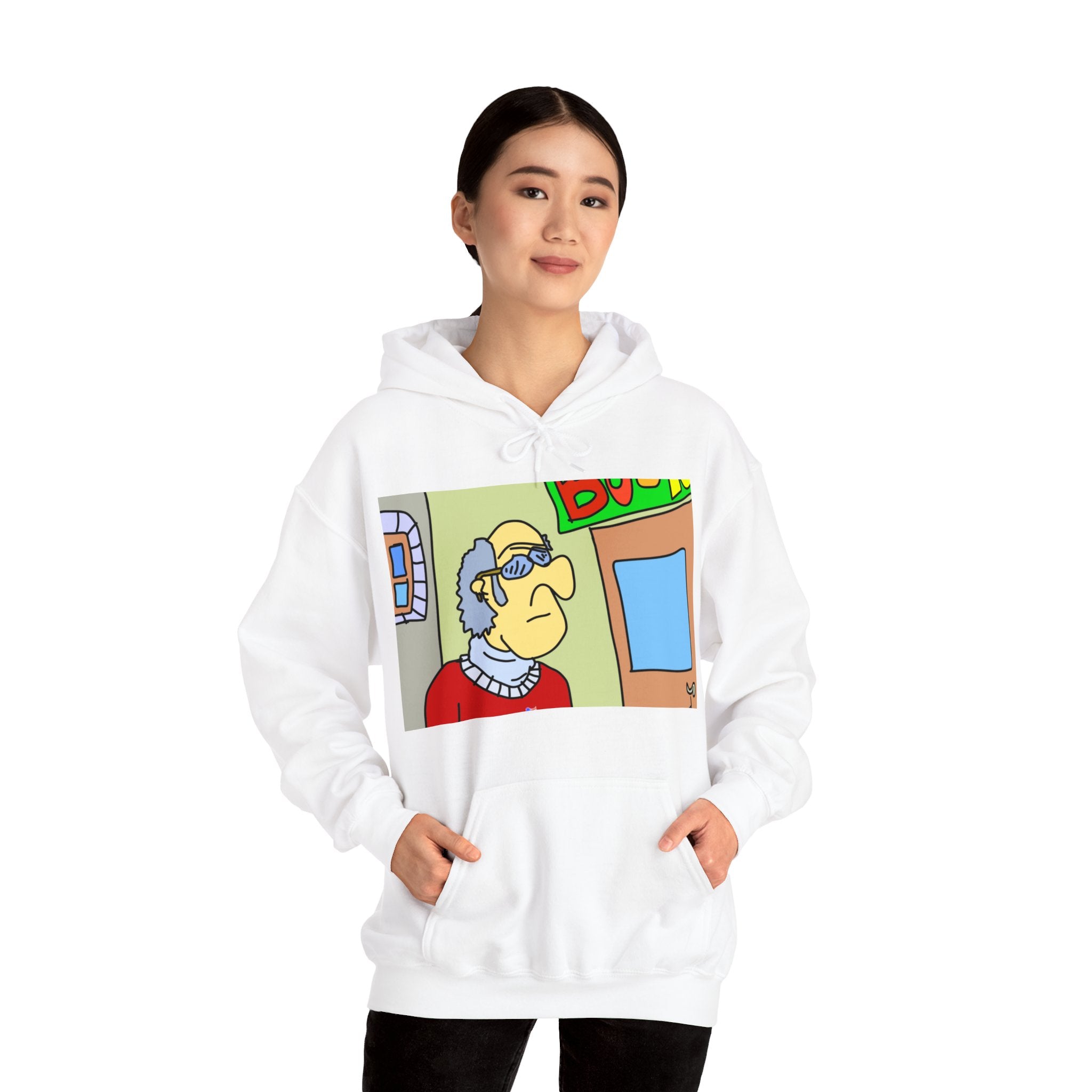 Time Traveling Bookstore George Unisex Heavy Blend™ Hooded Sweatshirt