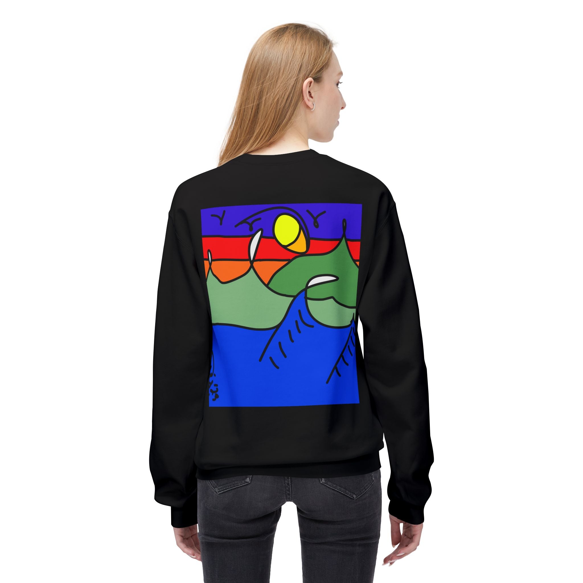 Snowy Peaks - Unisex Midweight Softstyle Fleece Crewneck Sweatshirt