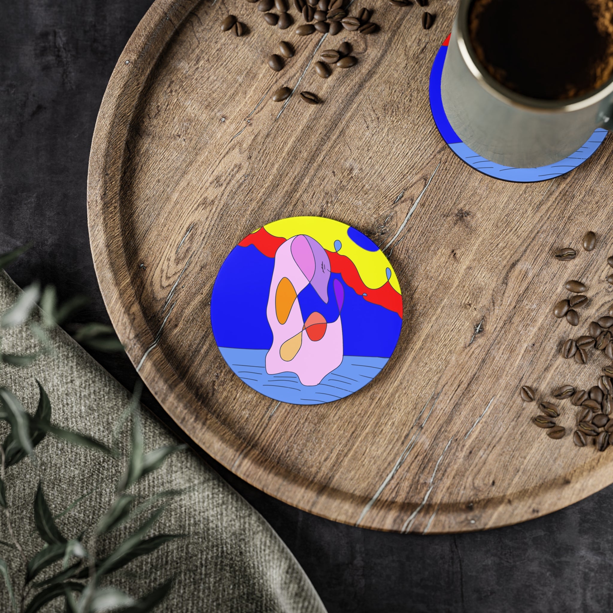 Pink Swan Coasters