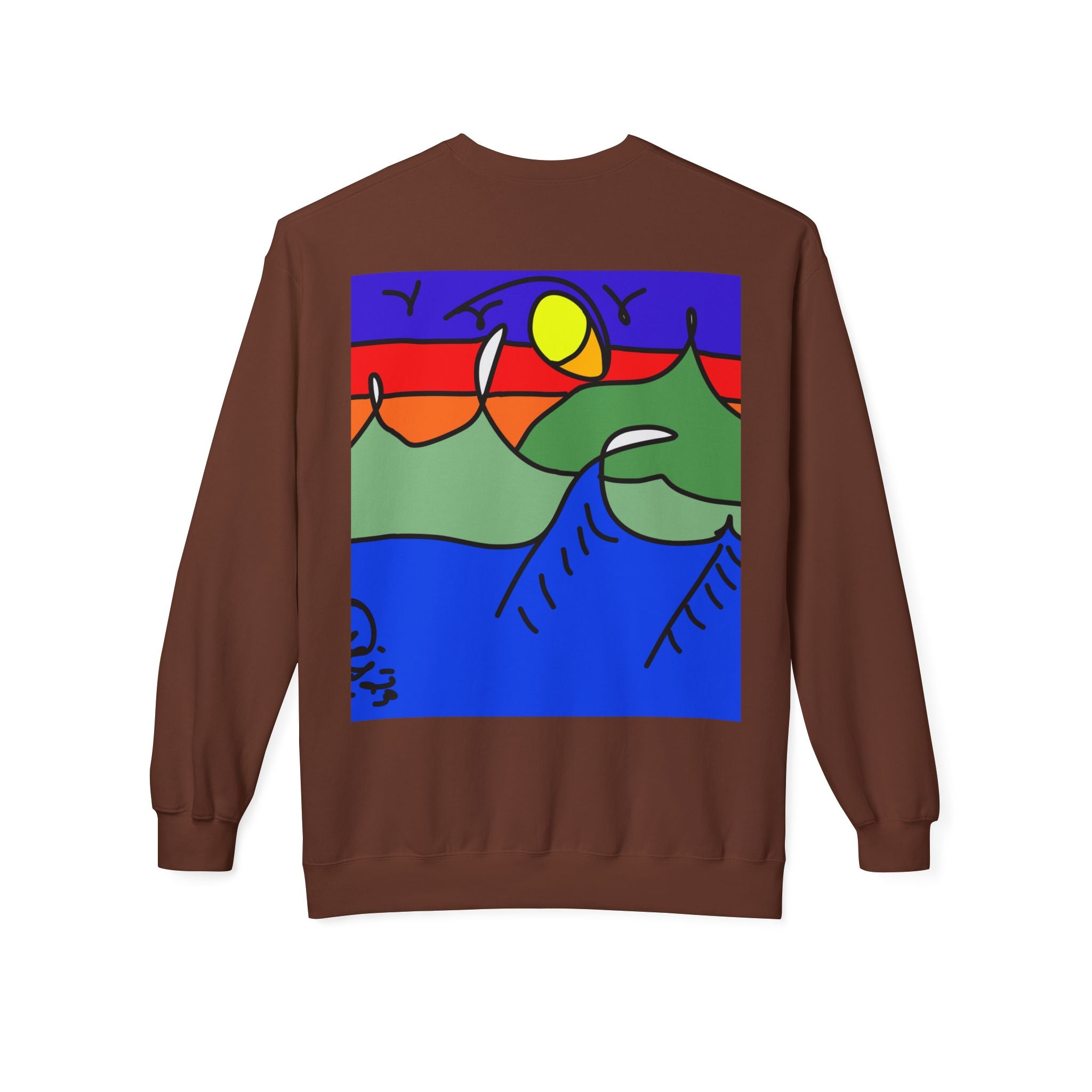 Snowy Peaks - Unisex Midweight Softstyle Fleece Crewneck Sweatshirt