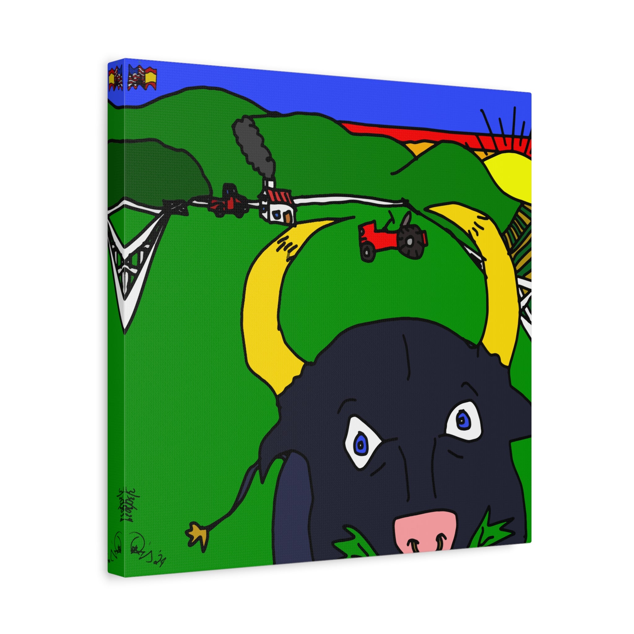 Hello Toro - Matte Canvas, Stretched, 1.25"