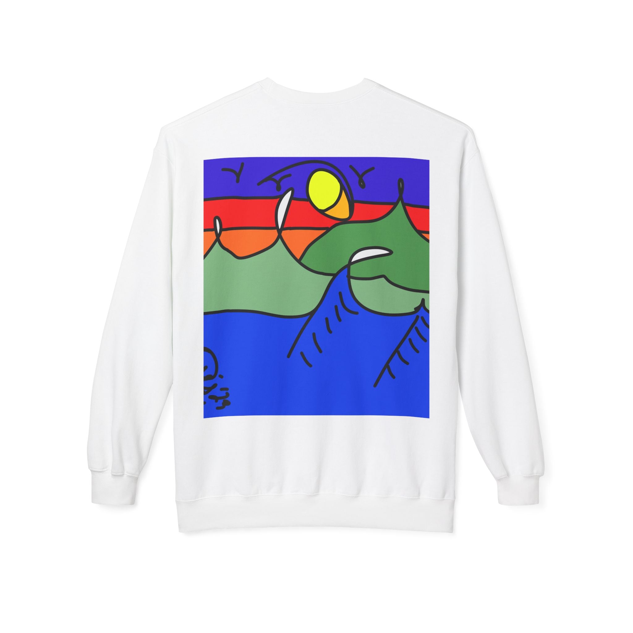 Snowy Peaks - Unisex Midweight Softstyle Fleece Crewneck Sweatshirt