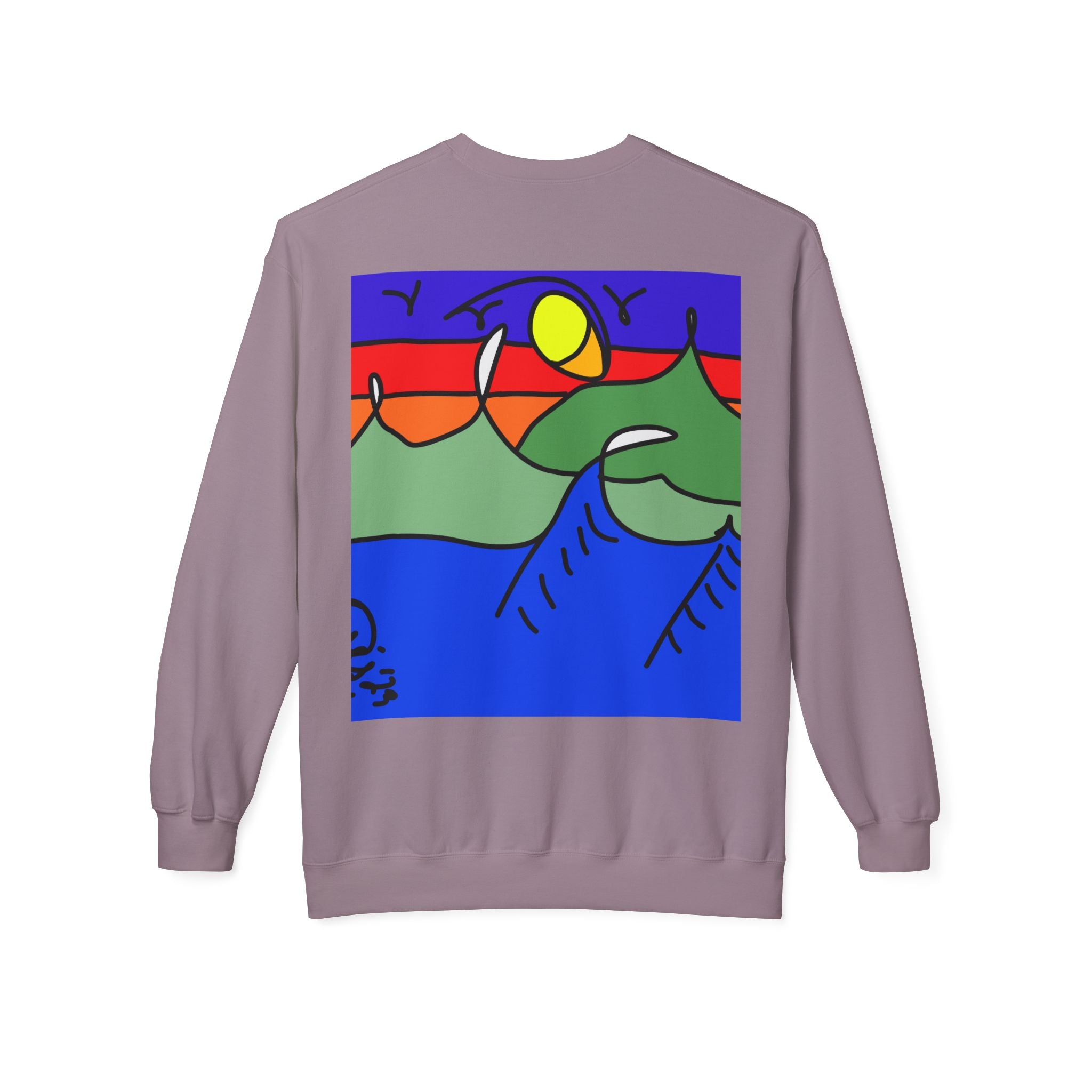 Snowy Peaks - Unisex Midweight Softstyle Fleece Crewneck Sweatshirt