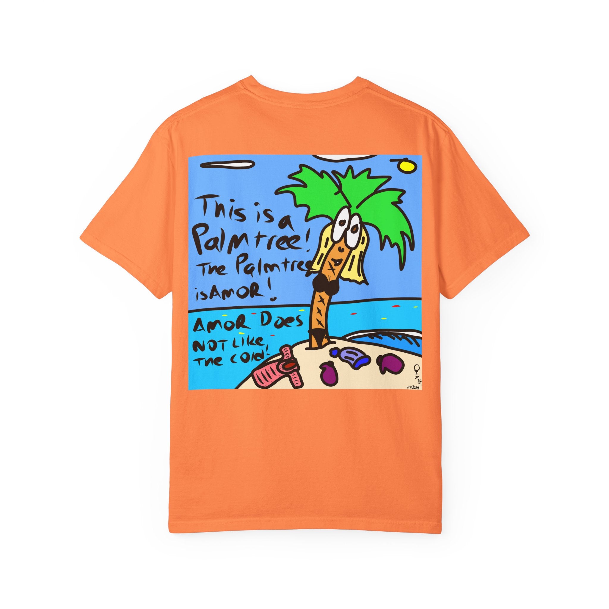 Amor the Palm Tree - Unisex Garment-Dyed T-shirt