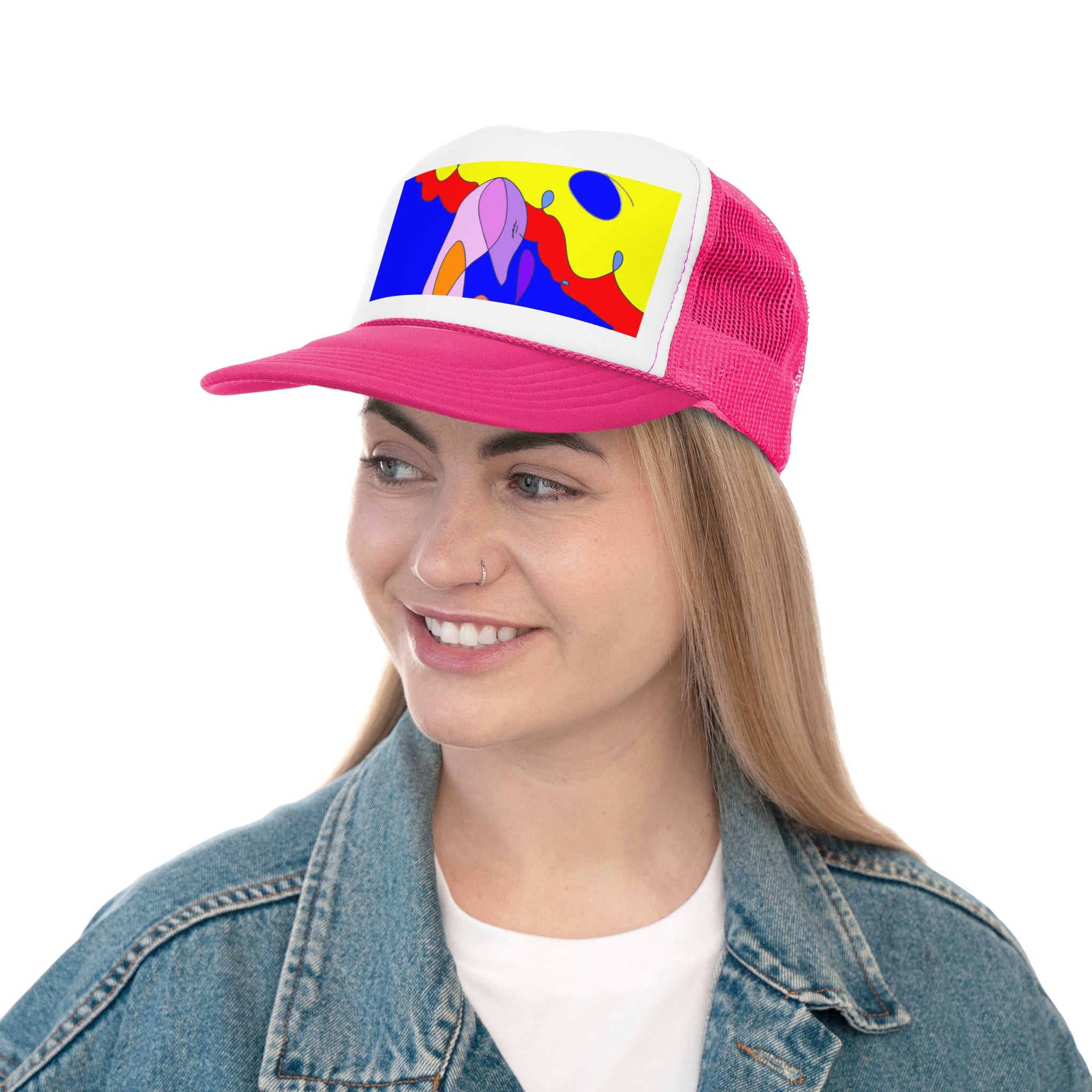 Pink Swan Trucker Caps