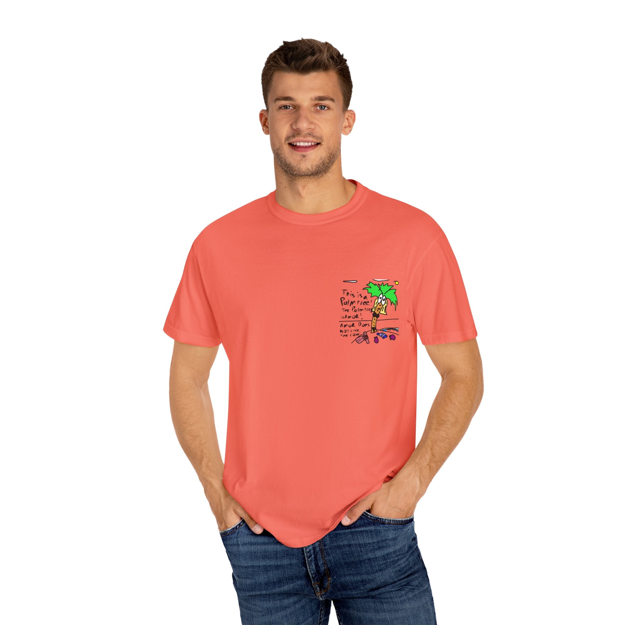 Amor the Palm Tree - Unisex Garment-Dyed T-shirt