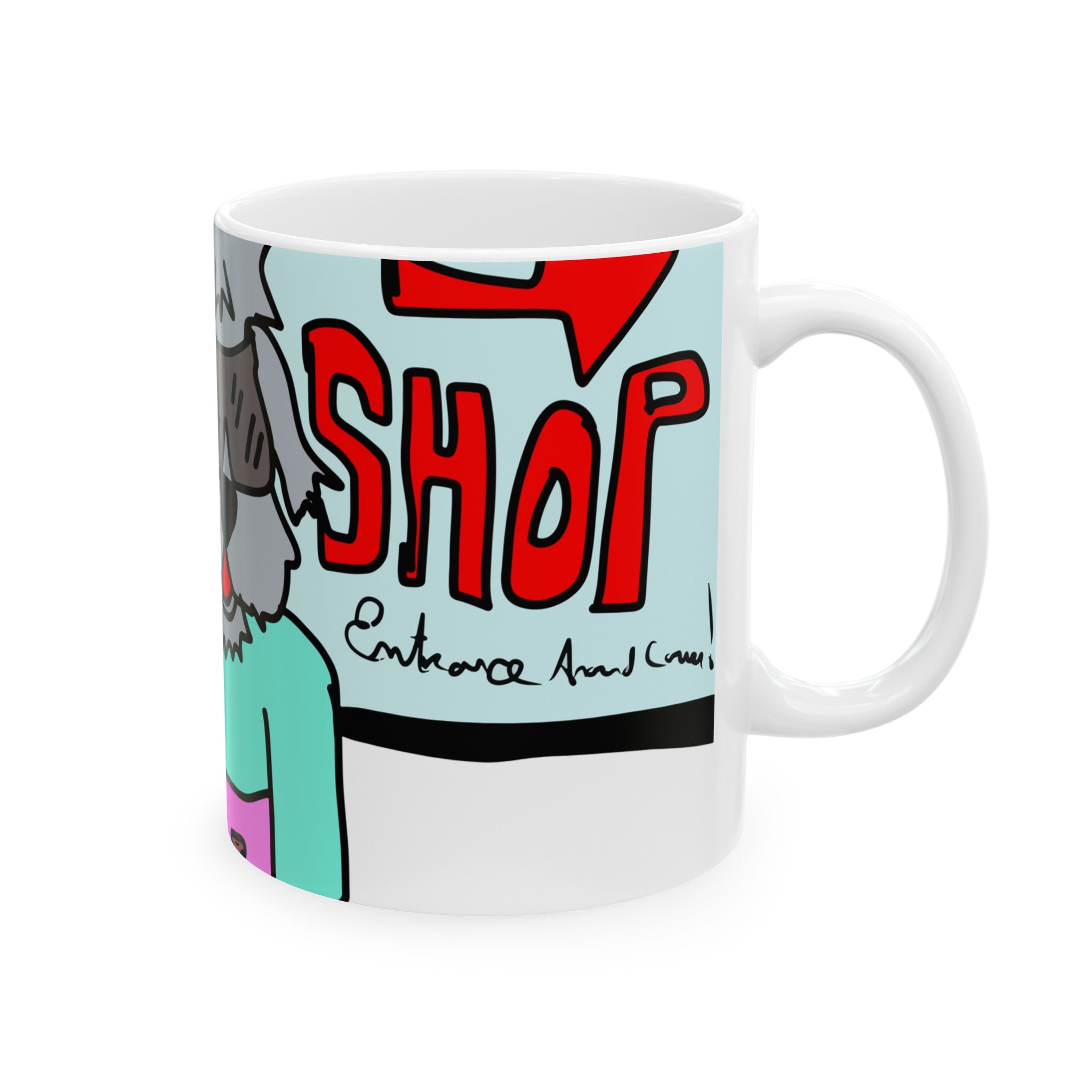 Old Dogs New Tricks - Rufus Ceramic Mug, (11oz, 15oz)