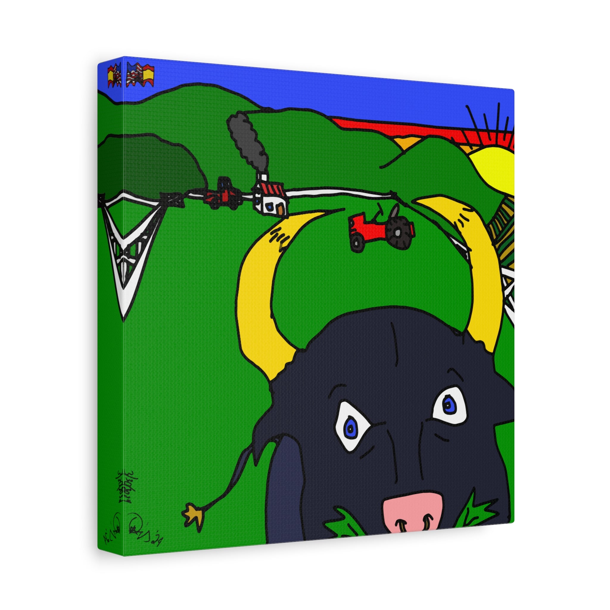 Hello Toro - Matte Canvas, Stretched, 1.25"