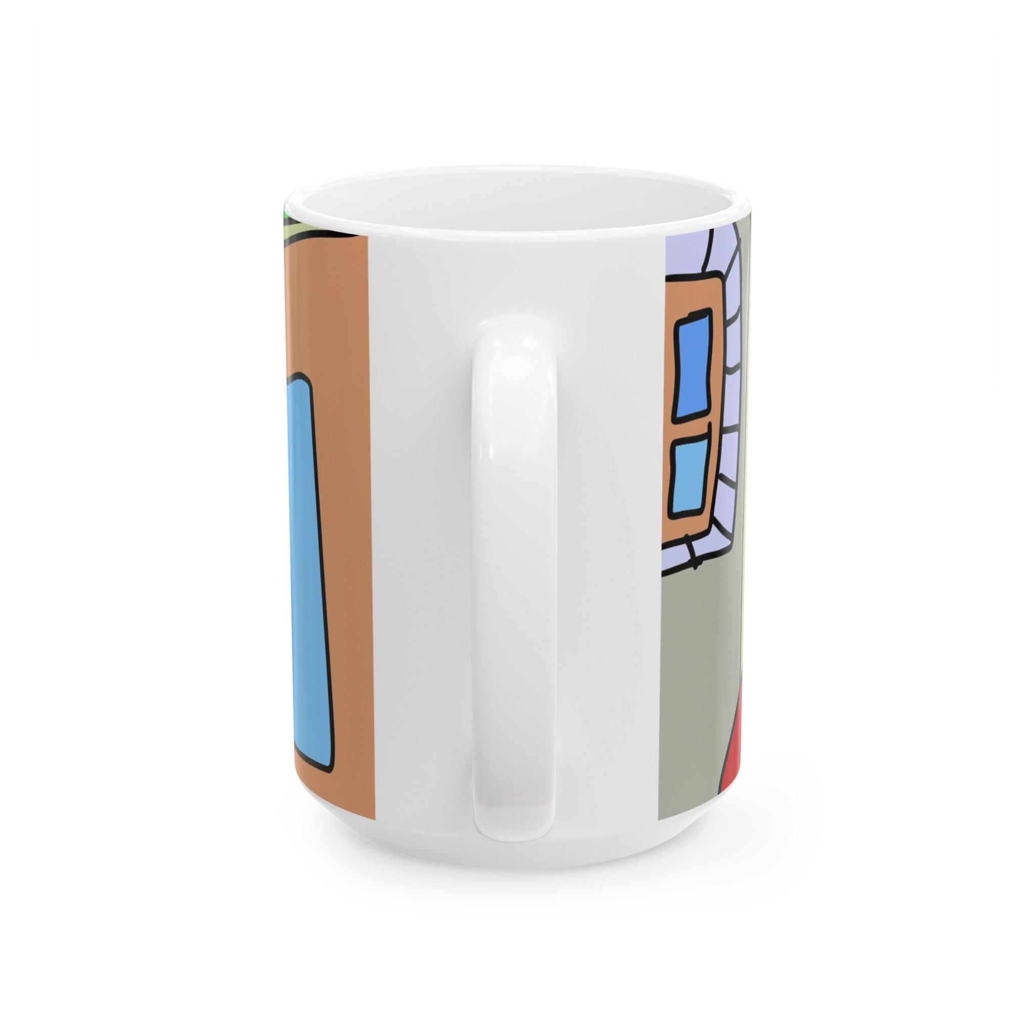 Time Traveling Bookstore George Ceramic Mug, (11oz, 15oz)