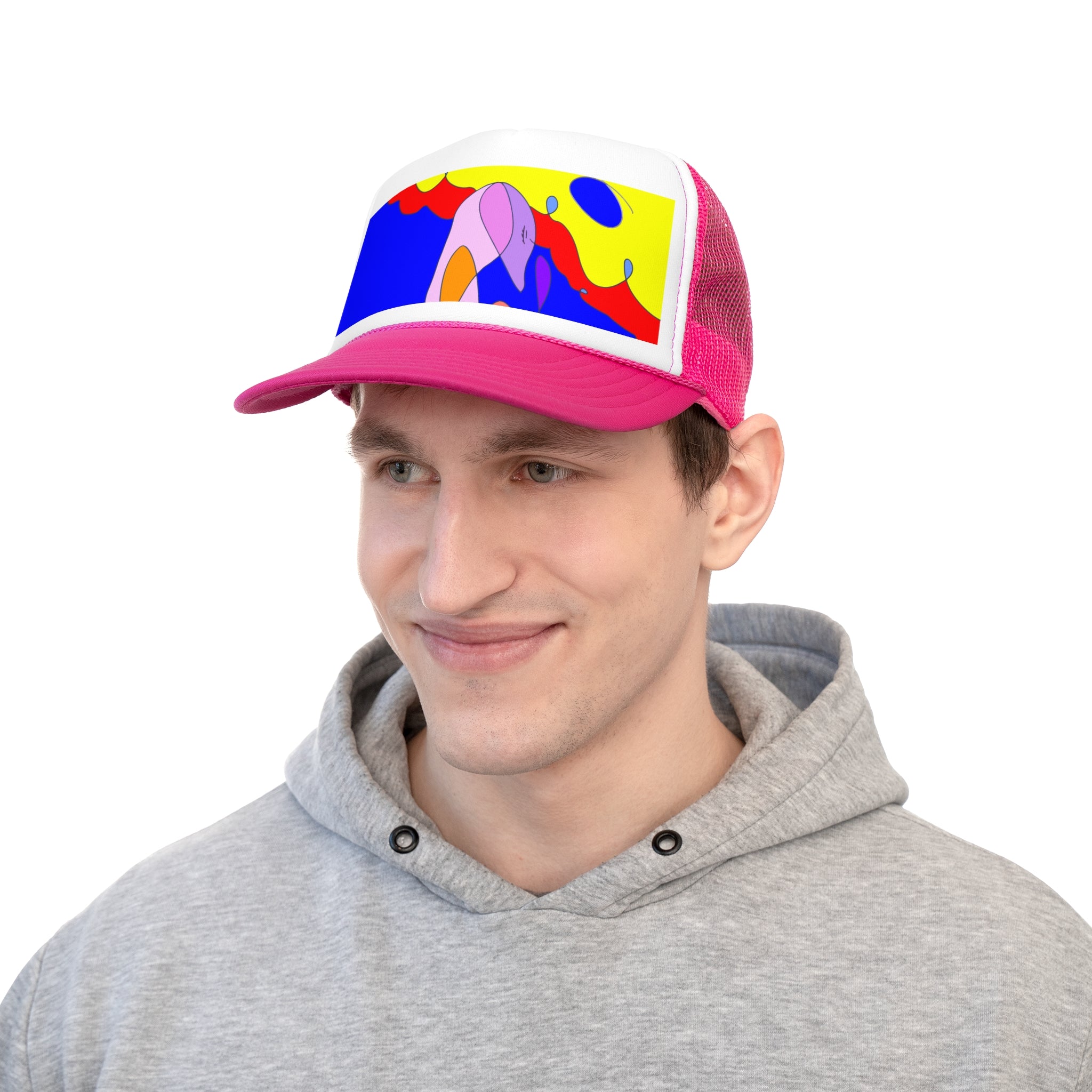 Pink Swan Trucker Caps