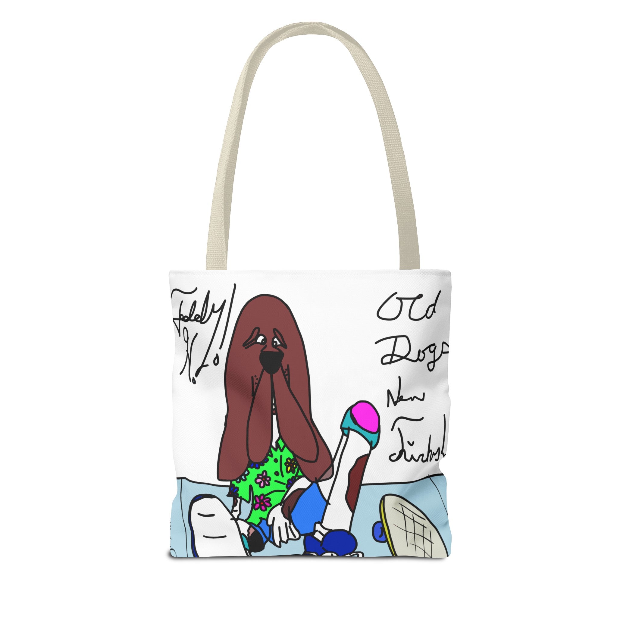 Old Dogs New Tricks - Teddy H Tote Bag (AOP)