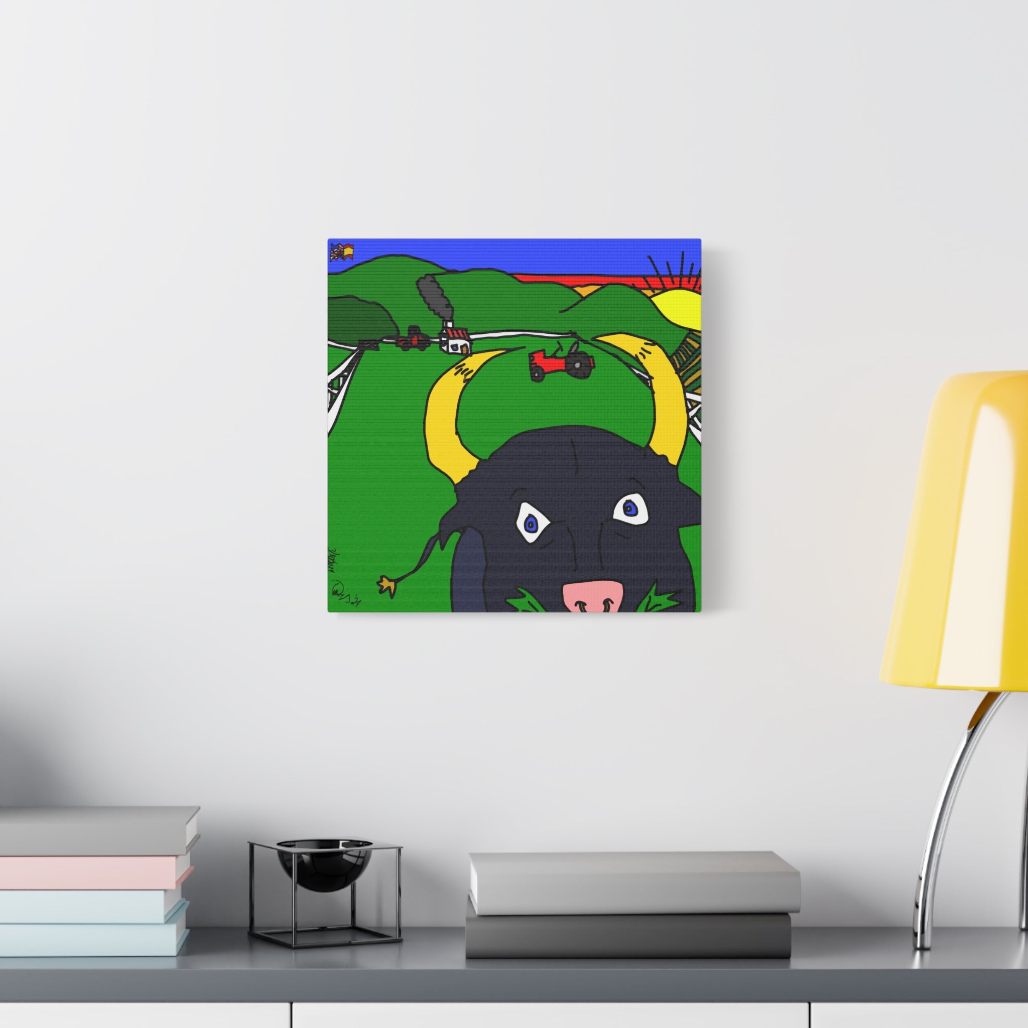 Hello Toro - Matte Canvas, Stretched, 1.25"