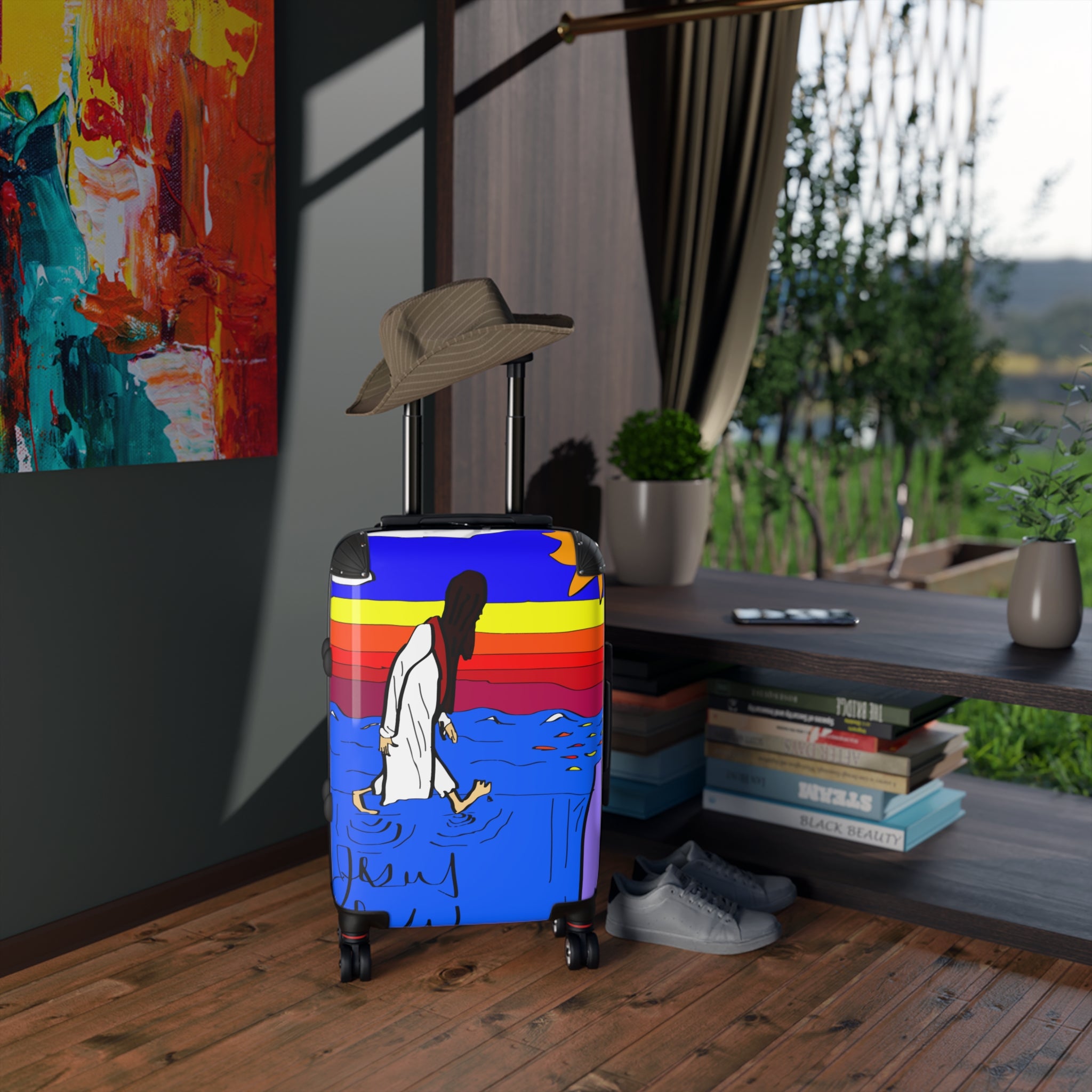 Jesus Surfs “Walks On Water” Suitcase