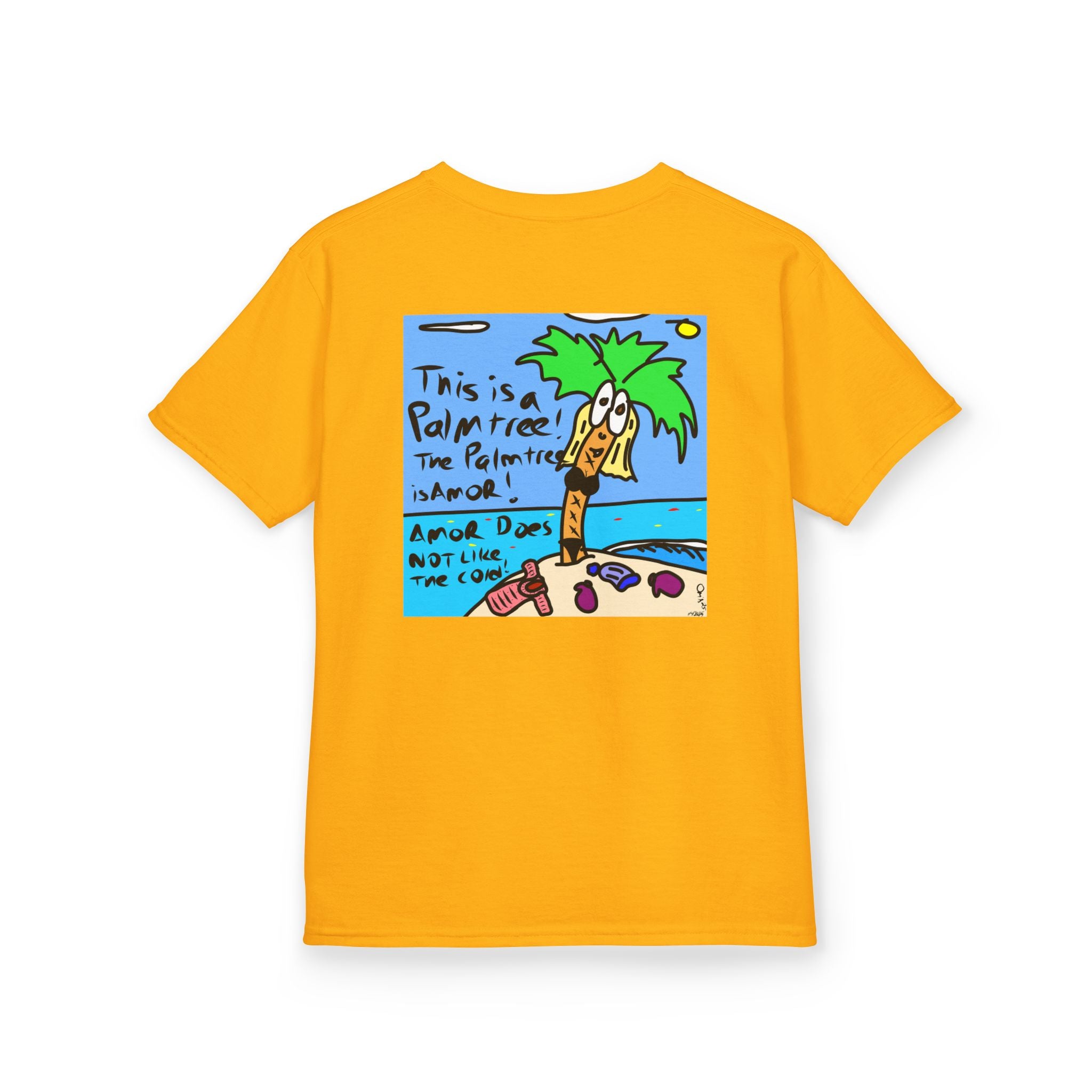 Amor the Palm Tree - Kids Unisex Garment-Dyed T-shirt