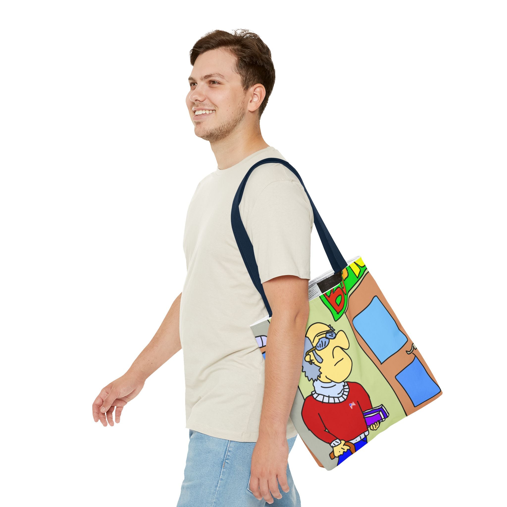 Time Traveling Bookstore George Tote Bag (AOP)