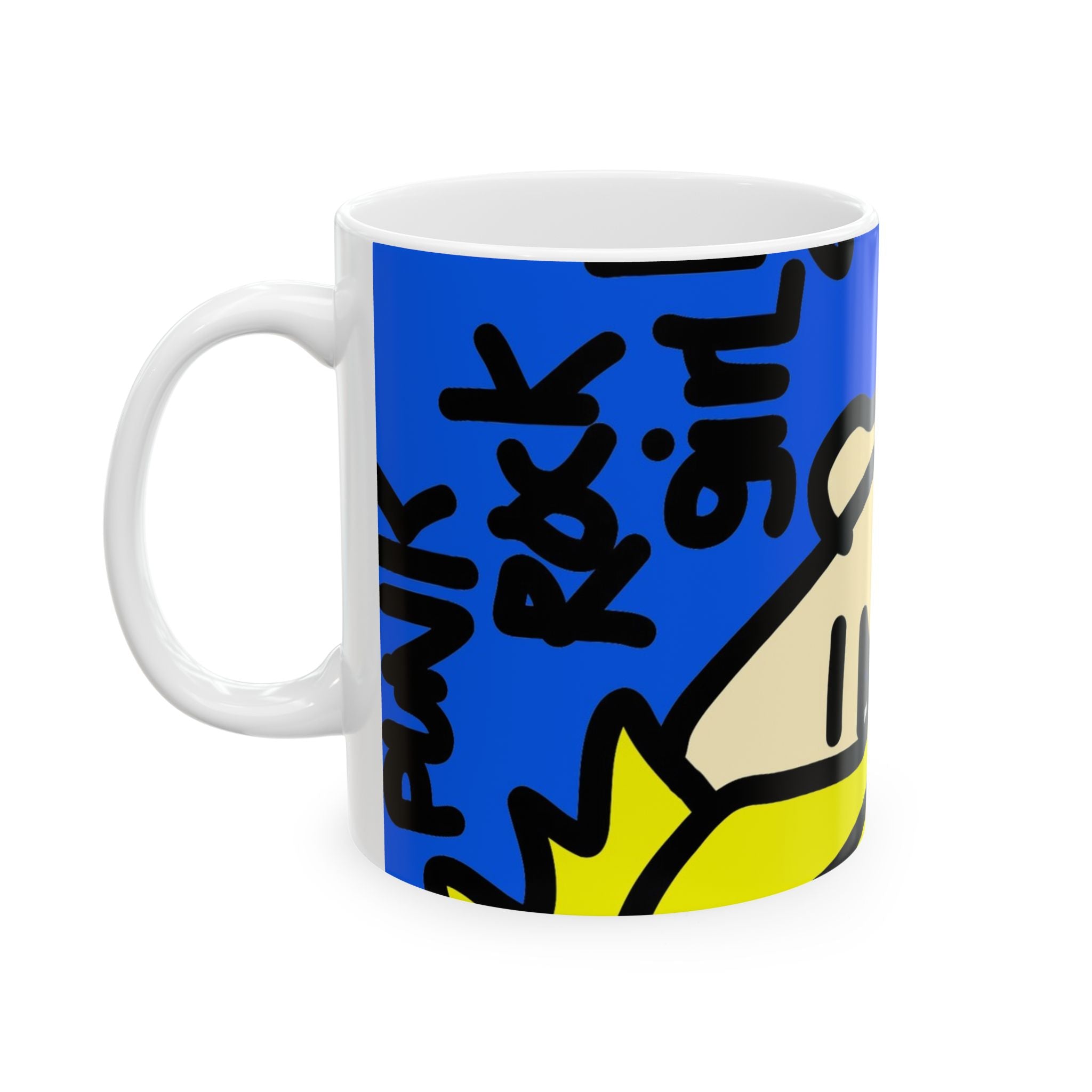 80’s Punk Rock Girl - Ceramic Mug, (11oz, 15oz)