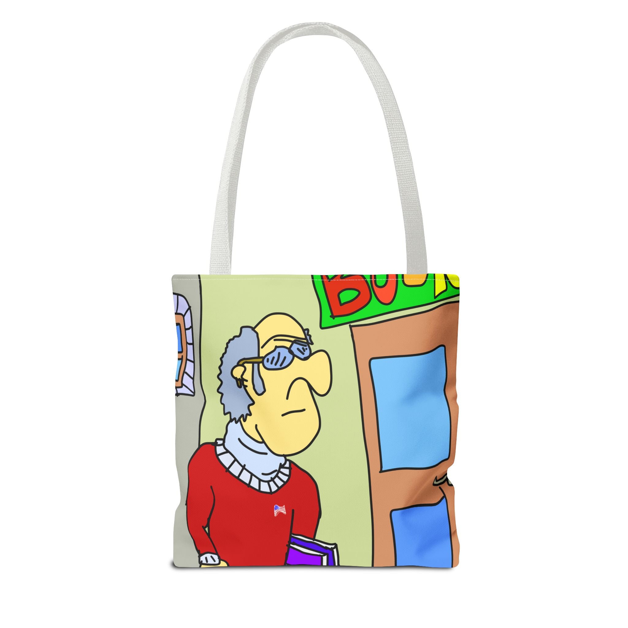 Time Traveling Bookstore George Tote Bag (AOP)