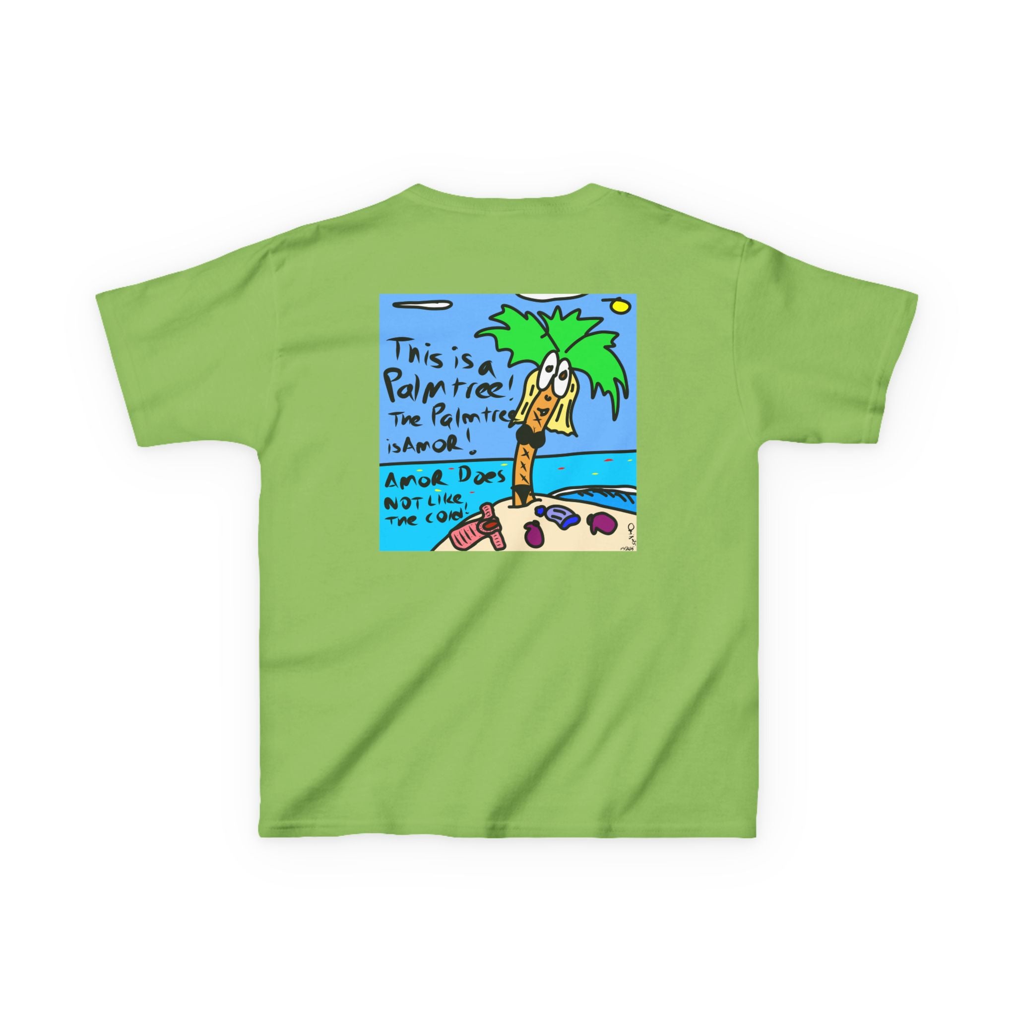 Amor the Palm Tree - Kids Unisex Garment-Dyed T-shirt